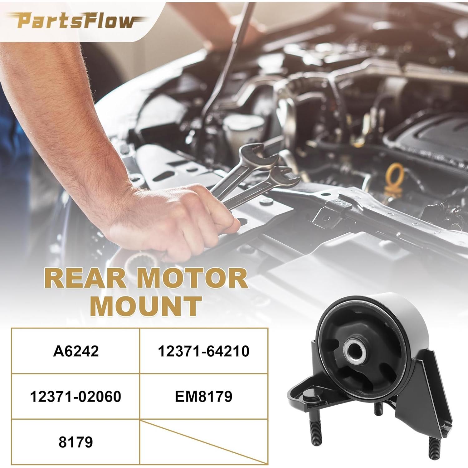 Juego de Soportes de Motor y Transmisión PartsFlow 4pcs Toyota Corolla 1993-1997