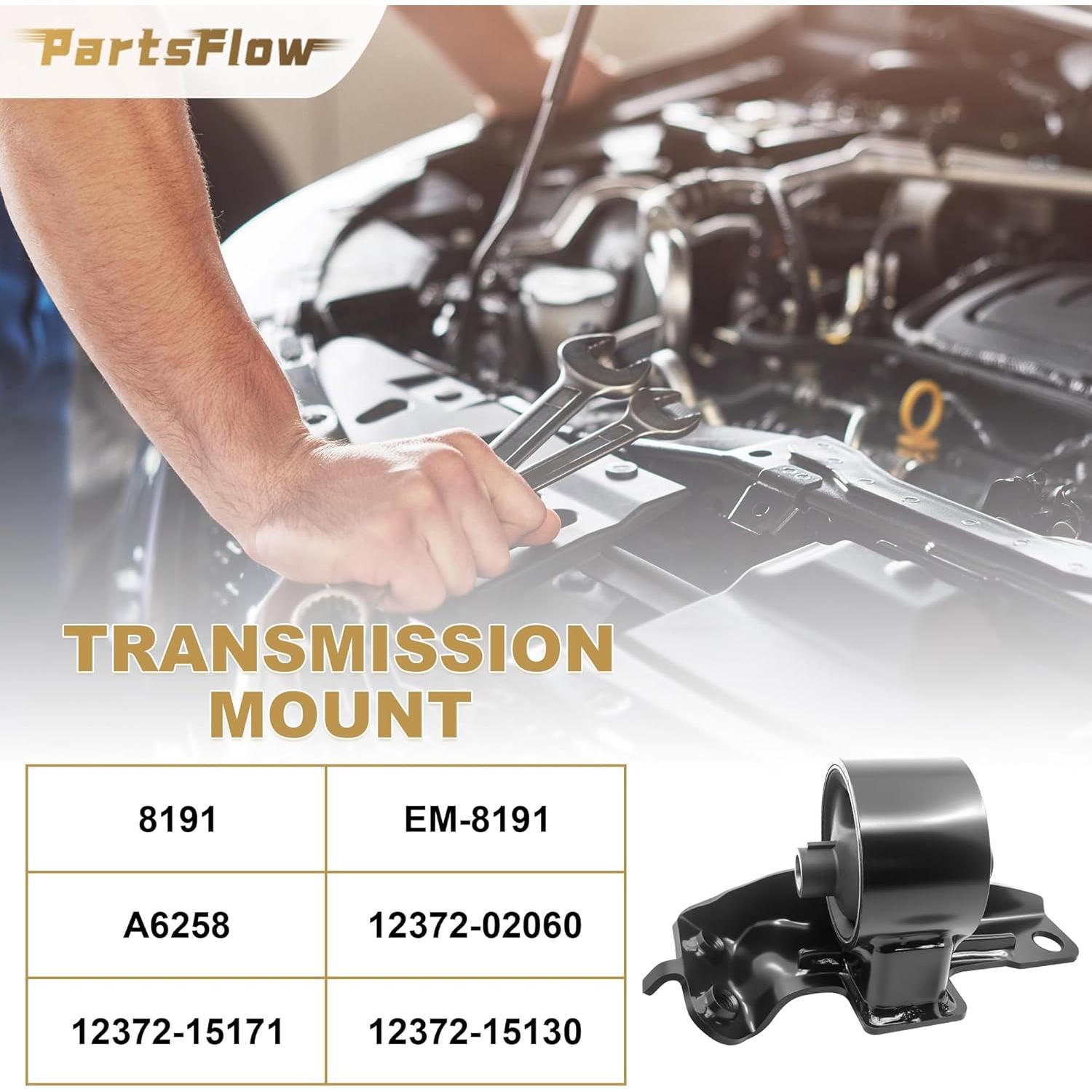 Juego de Soportes de Motor y Transmisión PartsFlow 4pcs Toyota Corolla 1993-1997