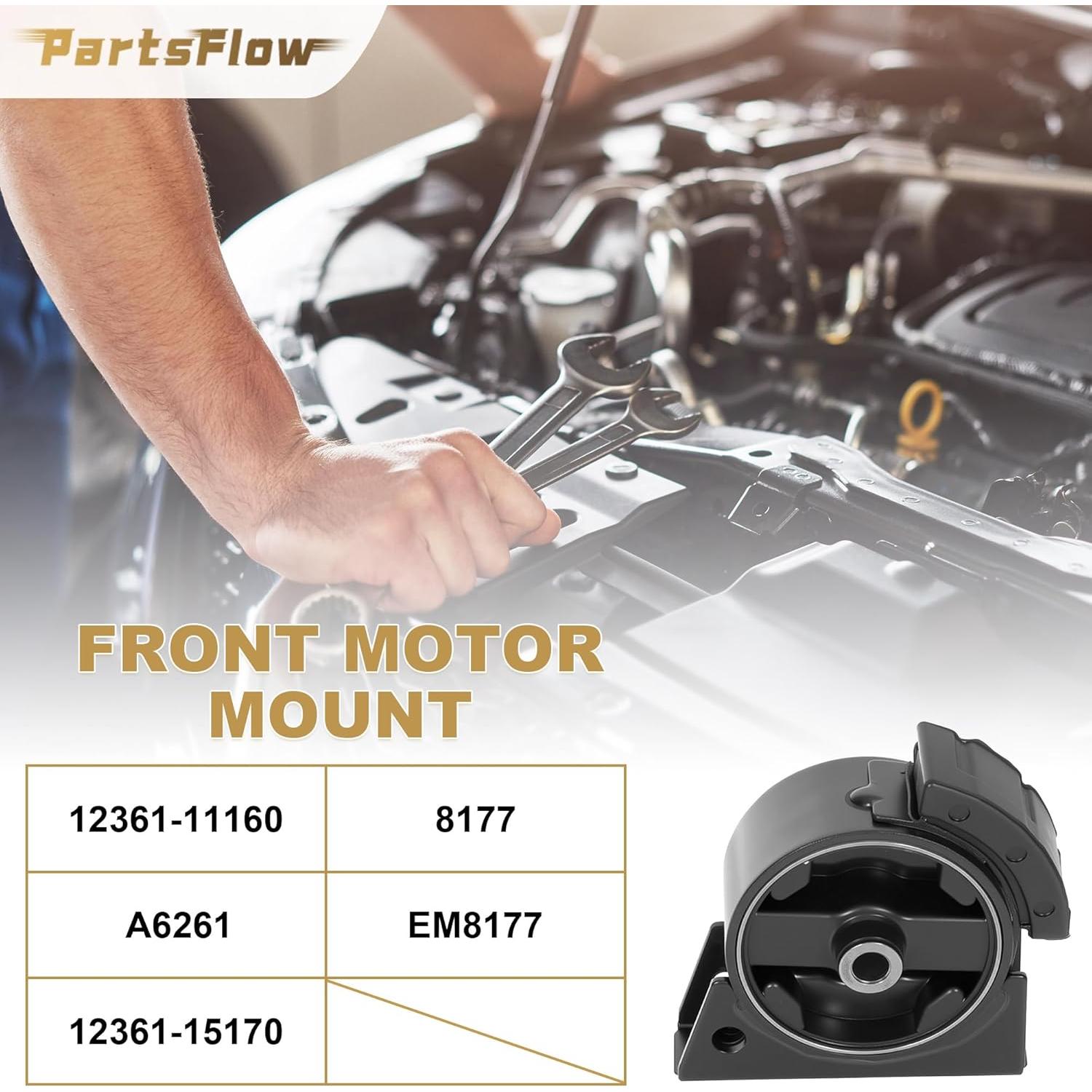 Juego de Soportes de Motor y Transmisión PartsFlow 4pcs Toyota Corolla 1993-1997