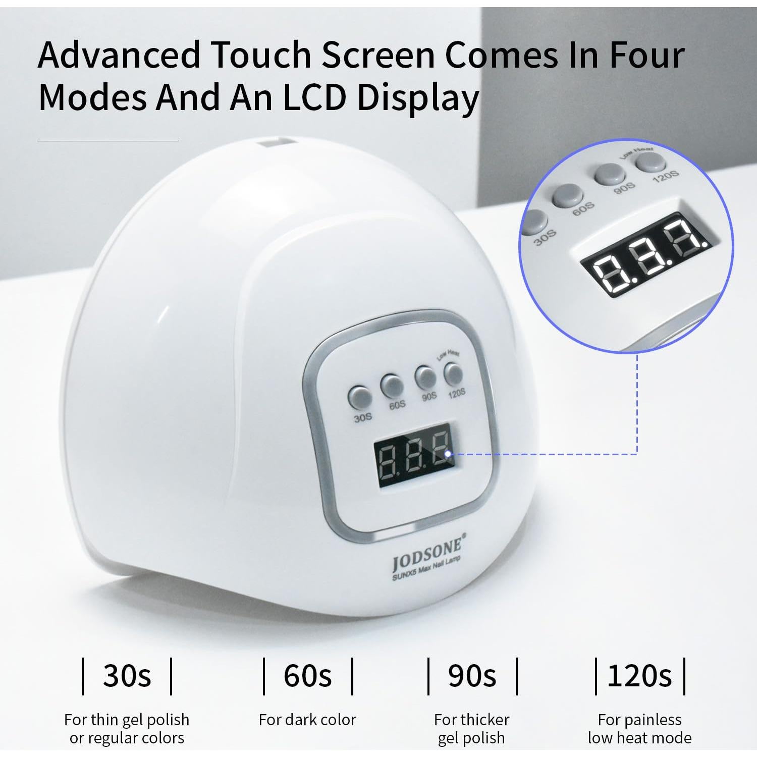 Lámpara de Uñas UV LED JODSONE X5M, Secador Automático
