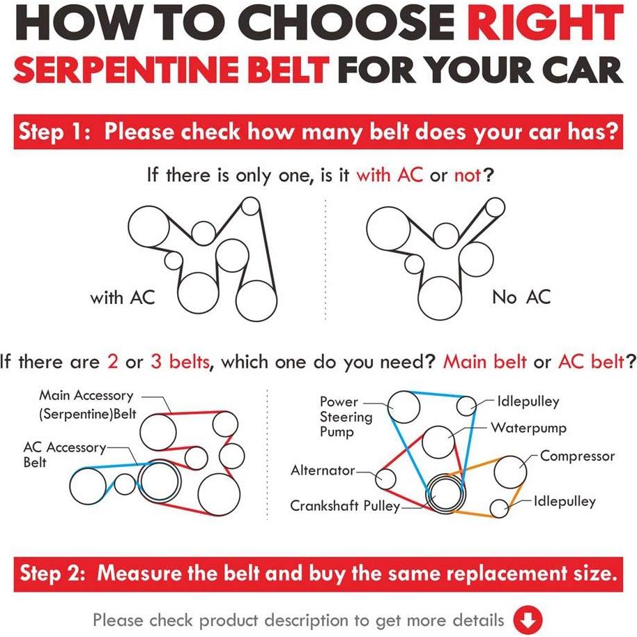 Correa de Accesorios MOCA 6PK1230 para Toyota Corolla y Scion XD