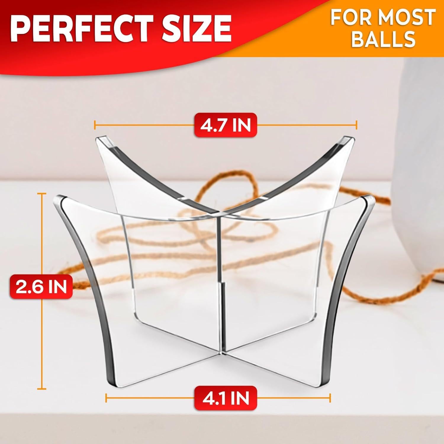 Soporte Acrílico para Balones de Fútbol - LIBERHAUS 6.6 cm