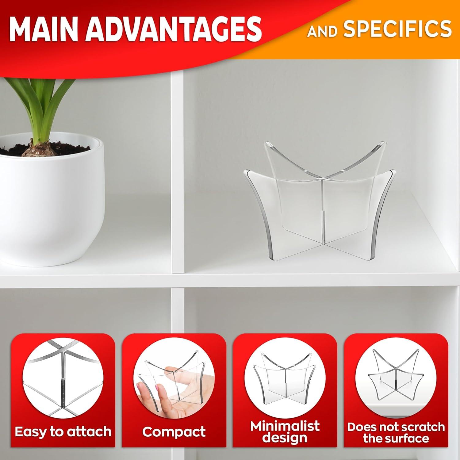 Soporte Acrílico para Balones de Fútbol - LIBERHAUS 6.6 cm