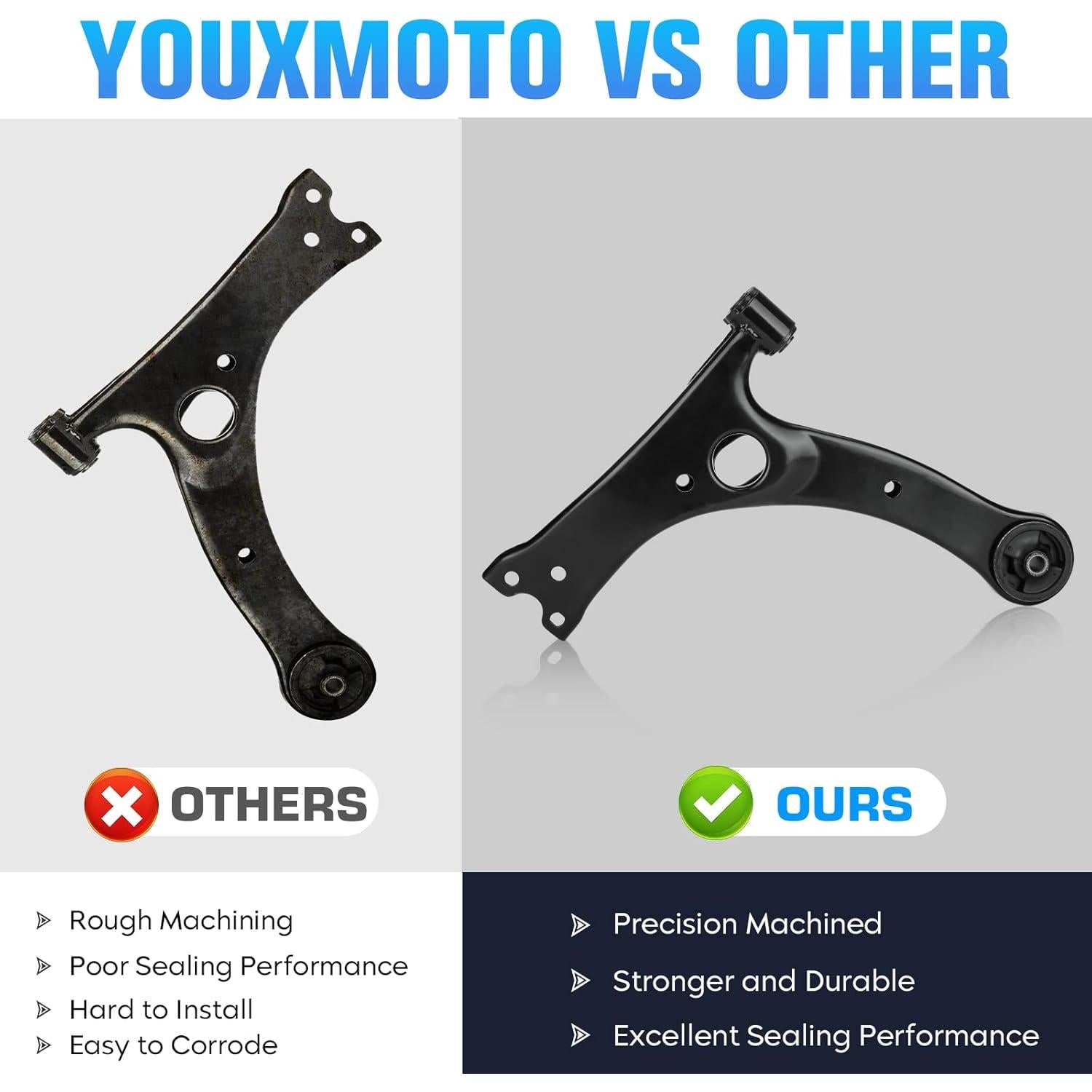 Kit de Suspensión 4 Piezas Youxmoto para Toyota Corolla 2003-2008