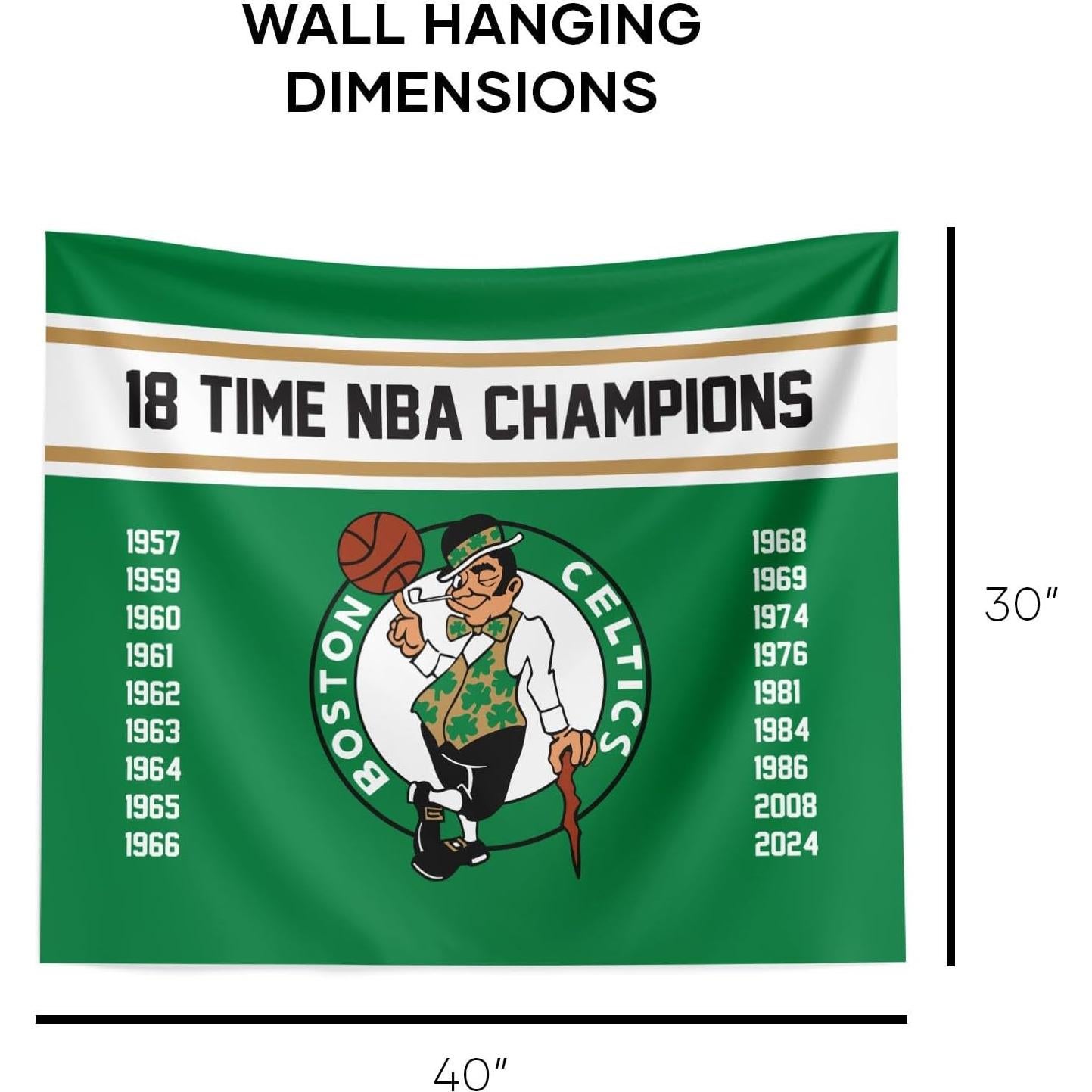 Tapiz Colgante NBA Boston Celtics 86x102 cm Poliester