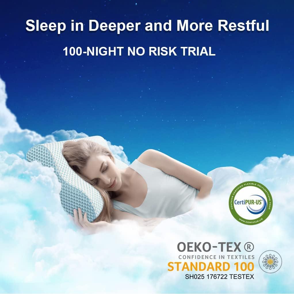 Almohada Ortopédica Cervical Anvo Espuma Viscoelástica 61x34 cm