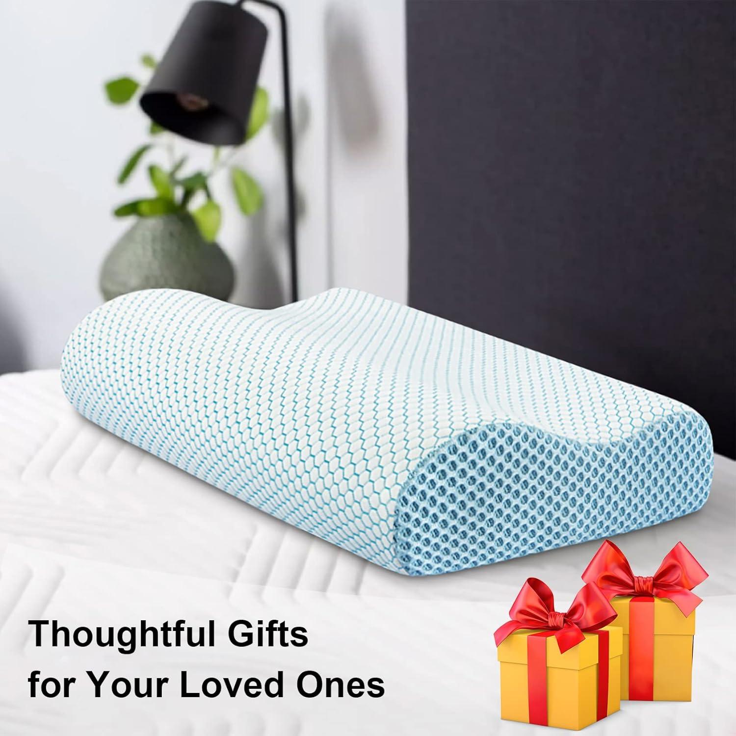 Almohada Ortopédica Cervical Anvo Espuma Viscoelástica 61x34 cm