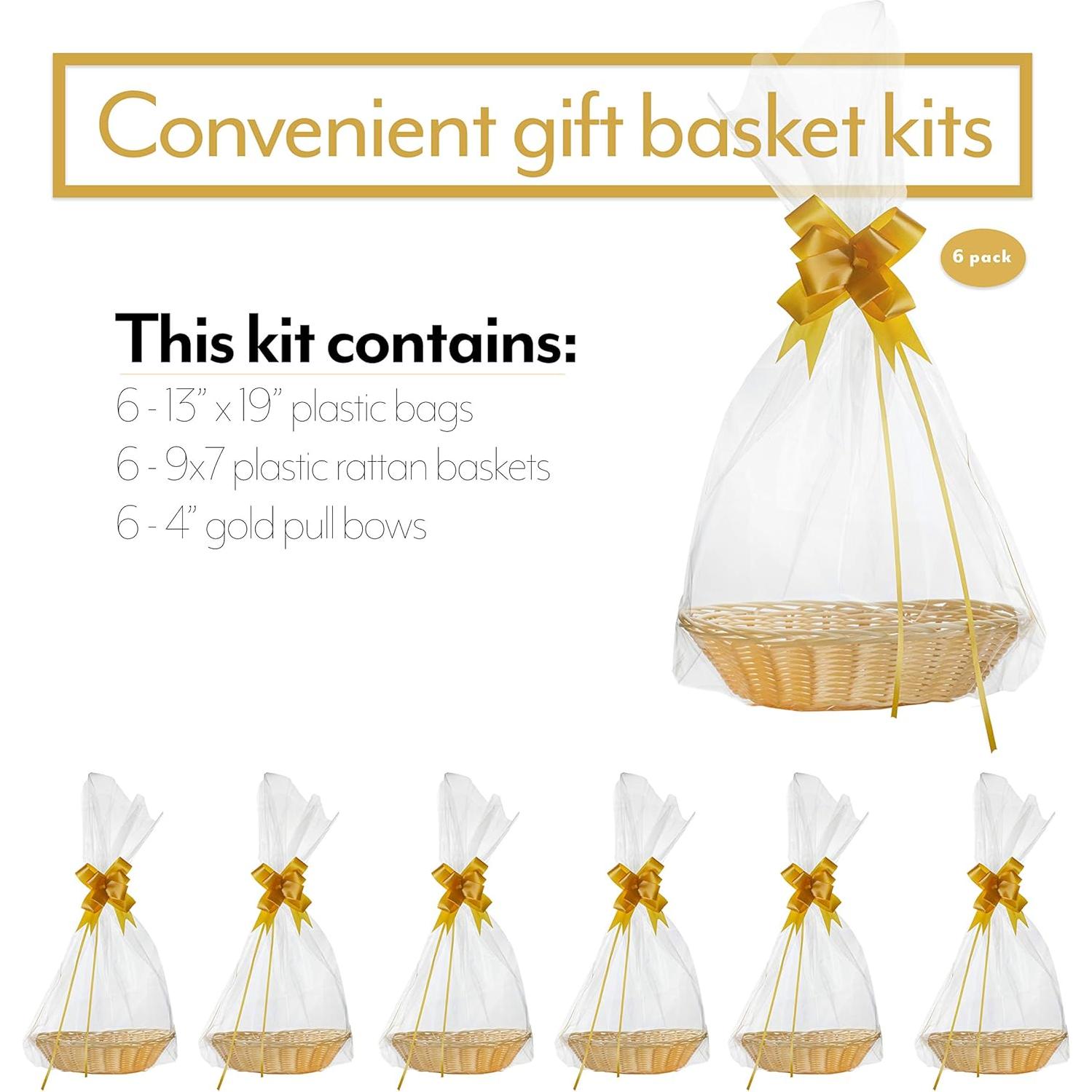 Juego de Cestas de Mimbre - Upper Midland - 6 Piezas 22x17 cm