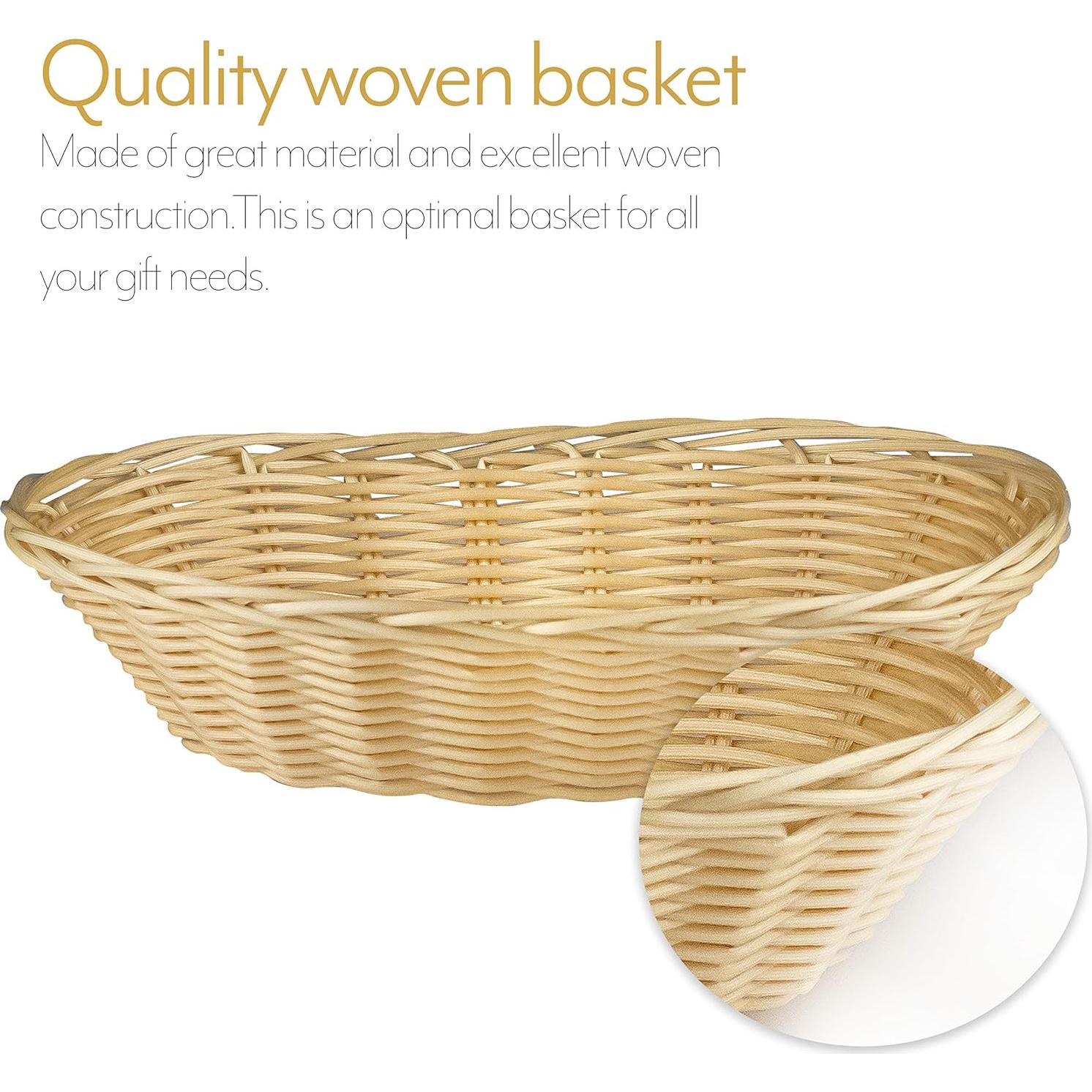 Juego de Cestas de Mimbre - Upper Midland - 6 Piezas 22x17 cm