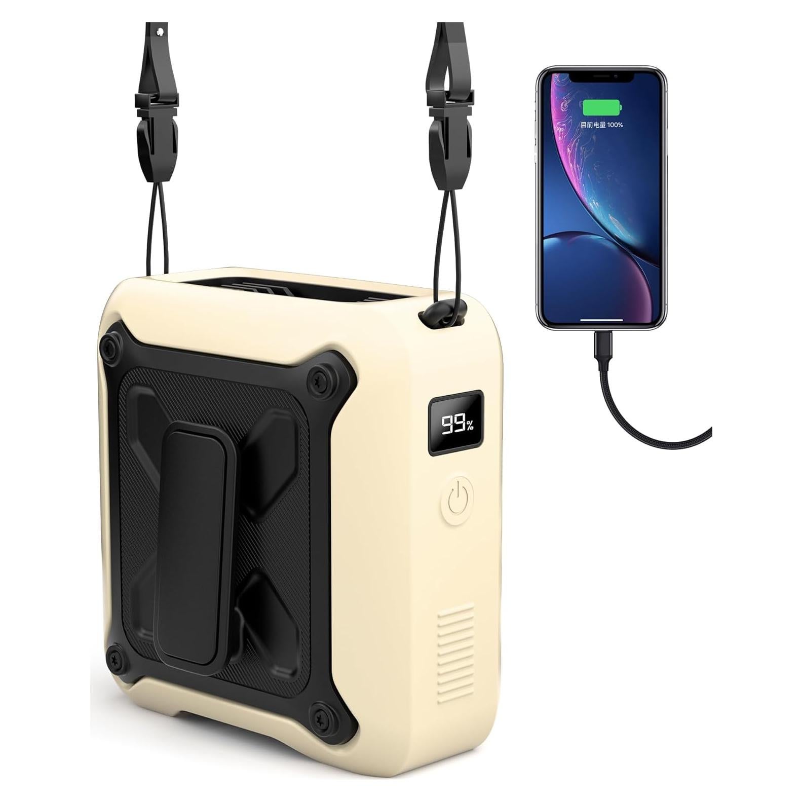 Ventilador Portátil KIDEE con Linterna y Batería 8000mAh