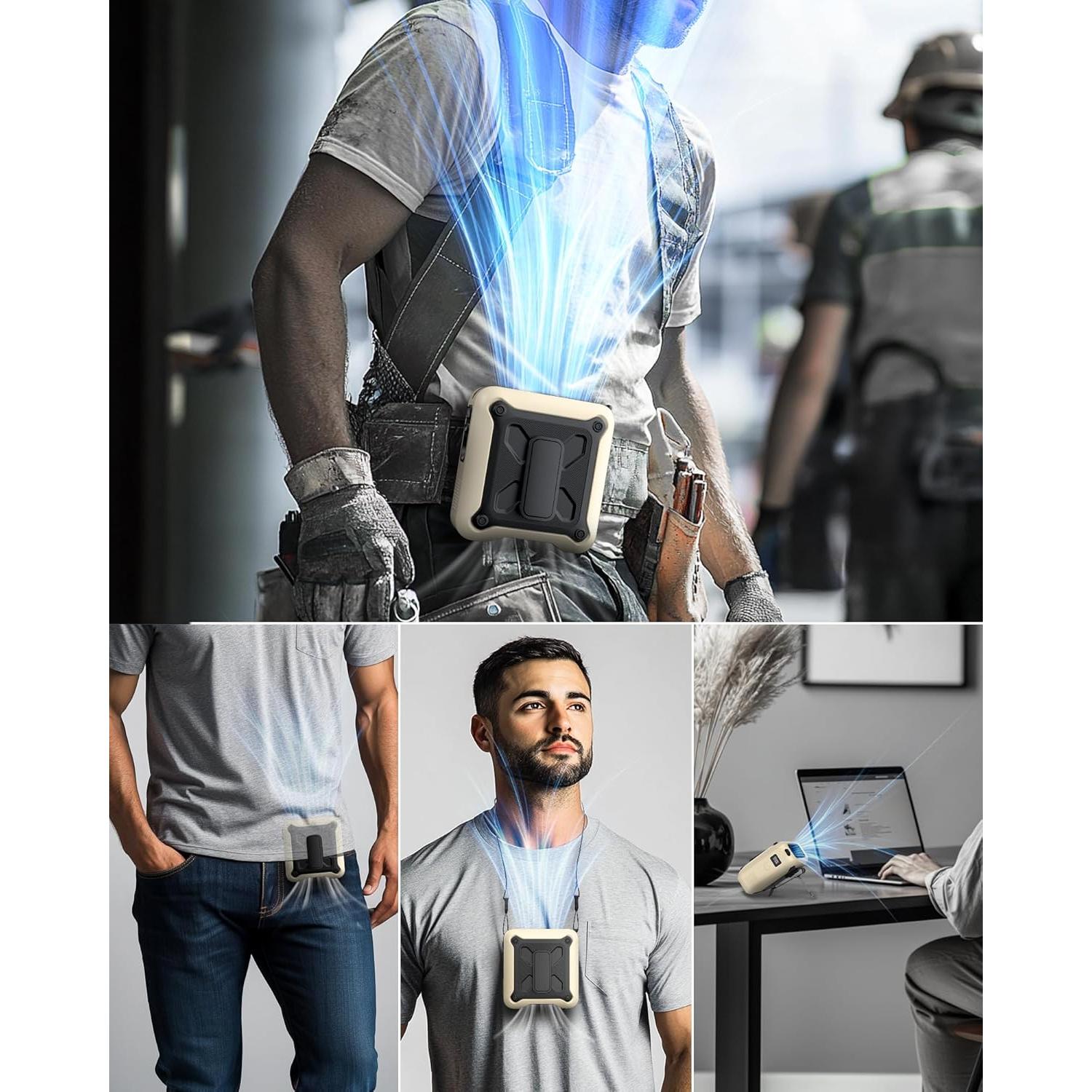 Ventilador Portátil KIDEE con Linterna y Batería 8000mAh