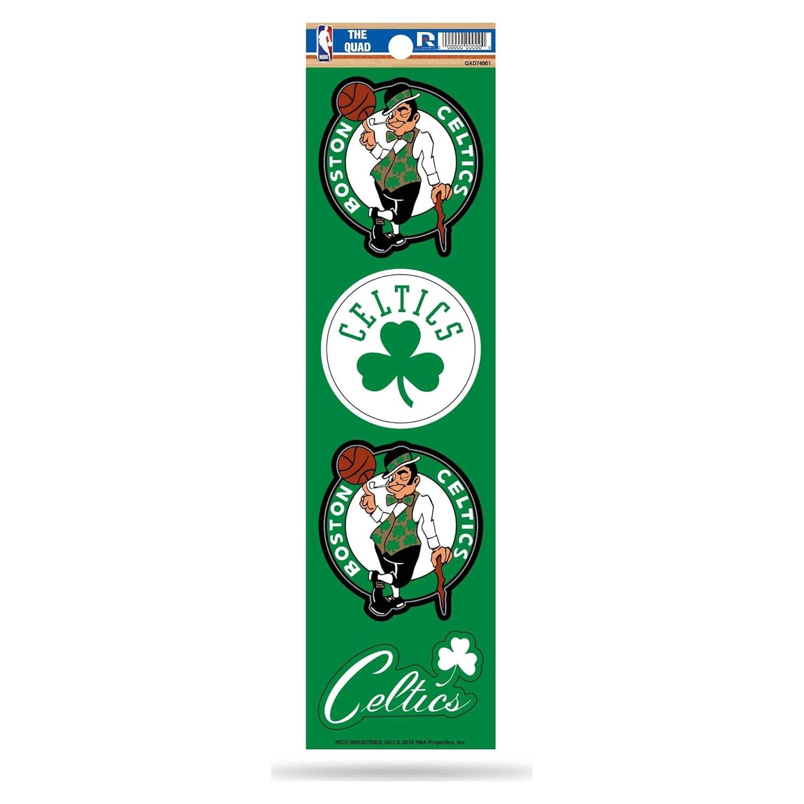 Calcomanías NBA Boston Celtics - Rico Industries - 4 Piezas