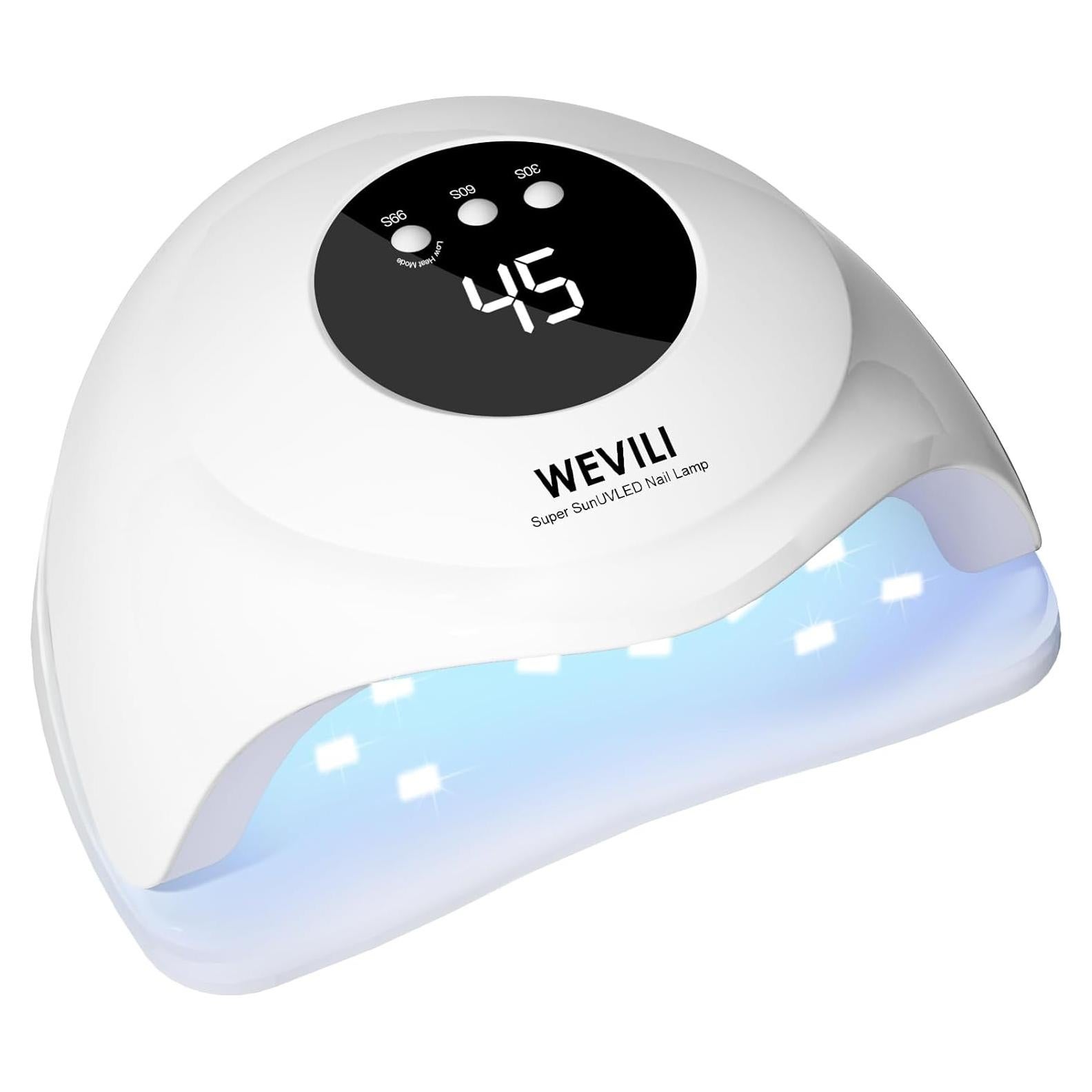 Lámpara UV WEVILI 72W para Uñas con 3 Temporizadores y Sensor