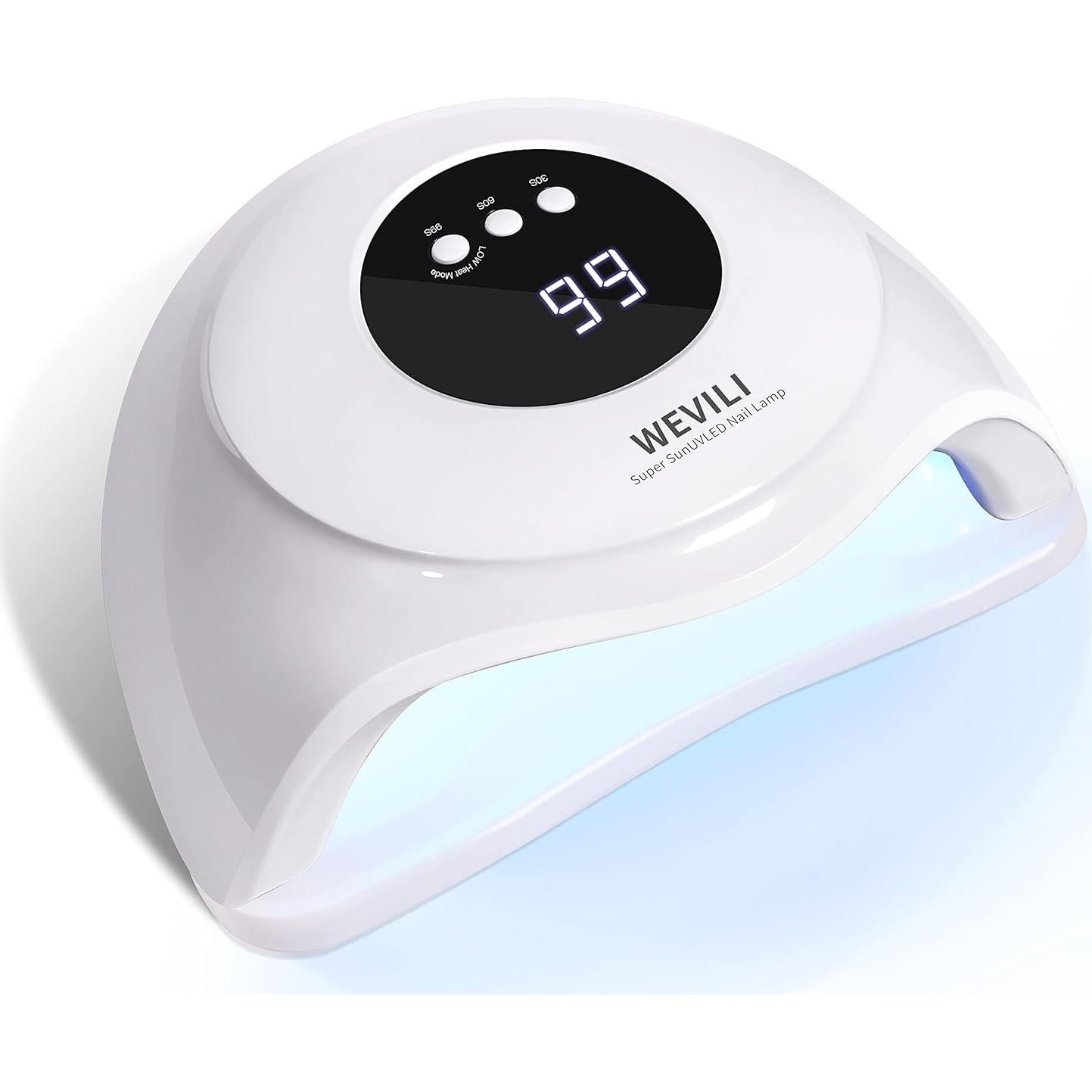 Lámpara UV WEVILI 72W para Uñas con 3 Temporizadores y Sensor