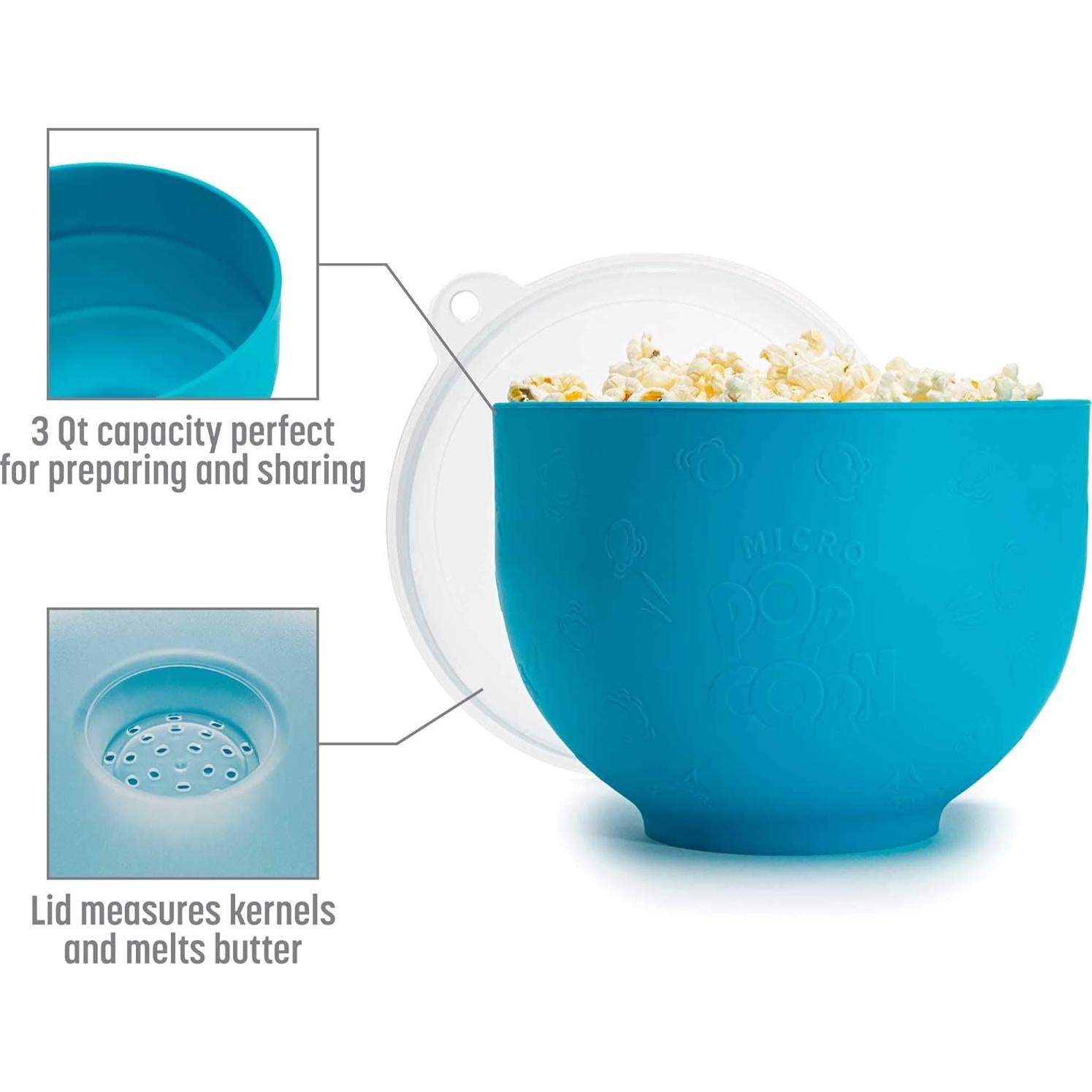 Popcorn Popper Goodful de Silicona Plegable 2.84L Azul
