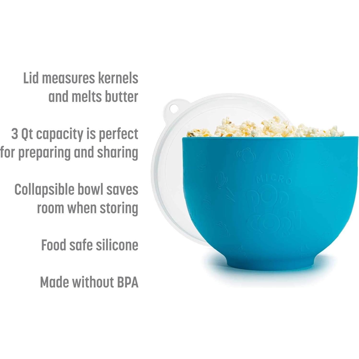 Popcorn Popper Goodful de Silicona Plegable 2.84L Azul