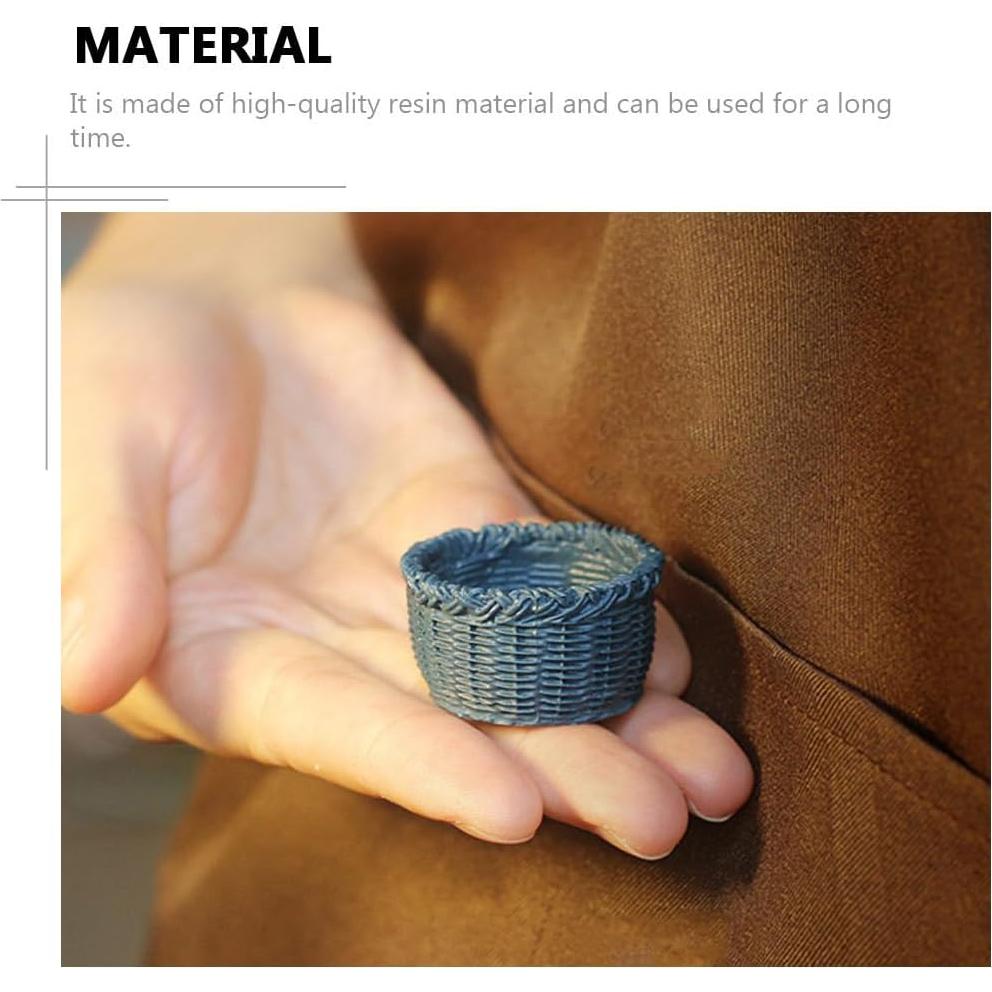 Cestas de Mimbre Miniatura 6pcs SEWACC Accesorios Decorativos