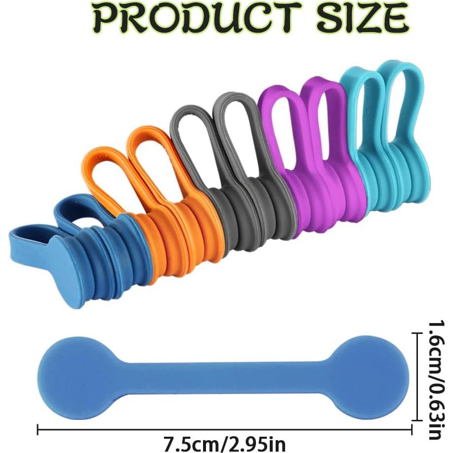 Correas Magnéticas Kanemc 10-Pack Silicona Multicolor 7.37 cm