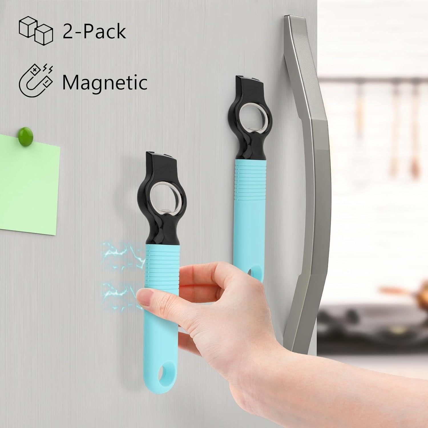 Abridor de Botellas y Latas DUNLAGUE 2 en 1 con Imán Aqua