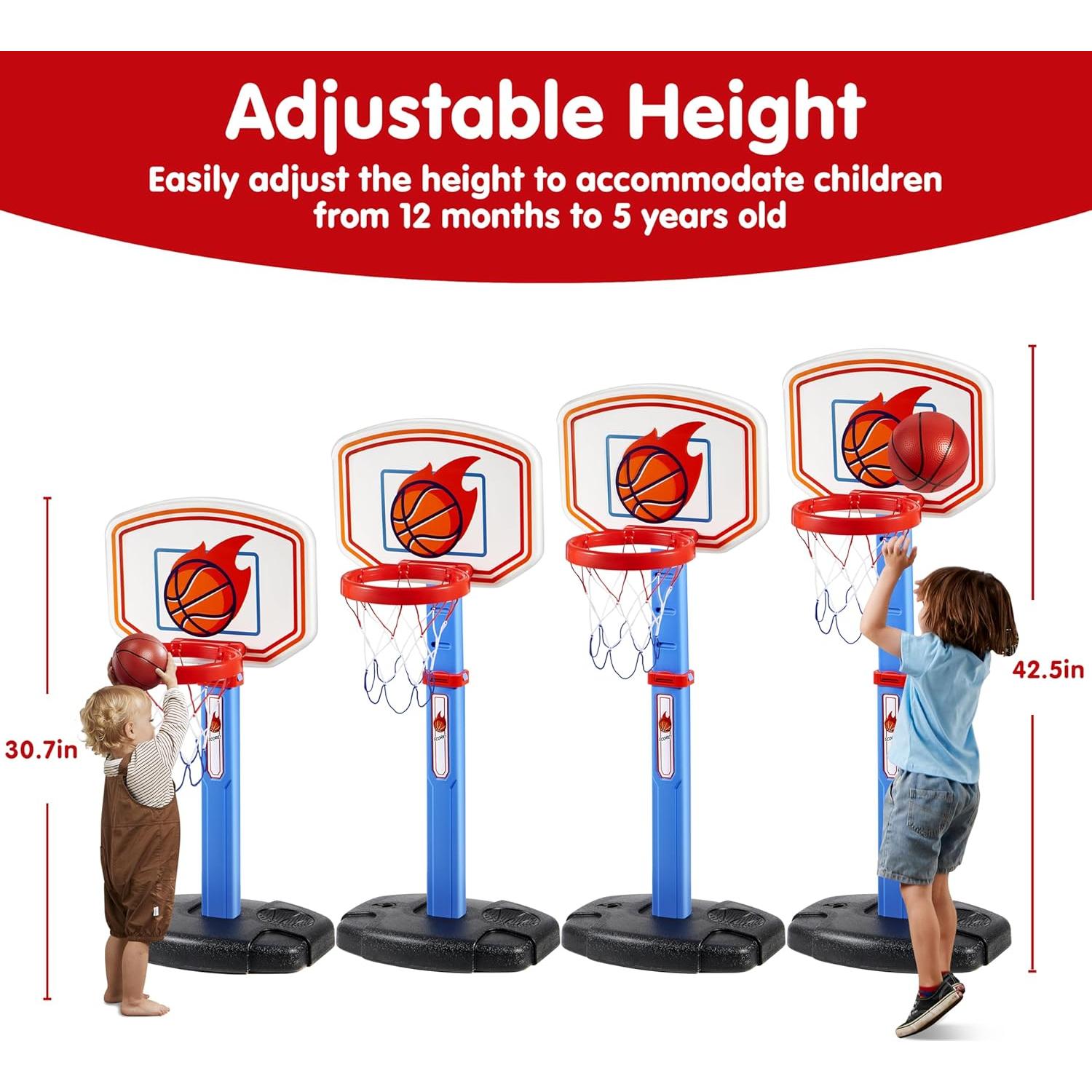 Juego de Baloncesto Ajustable JOYIN para Niños 2.5-3.5 ft