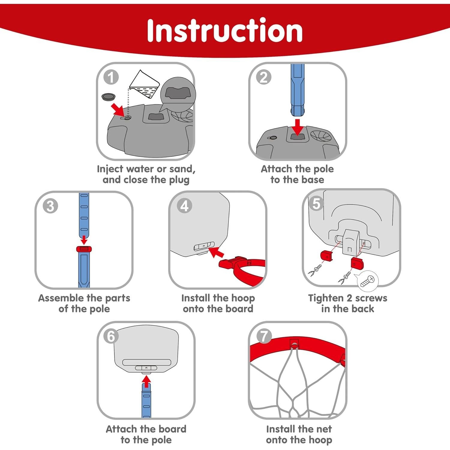 Juego de Baloncesto Ajustable JOYIN para Niños 2.5-3.5 ft