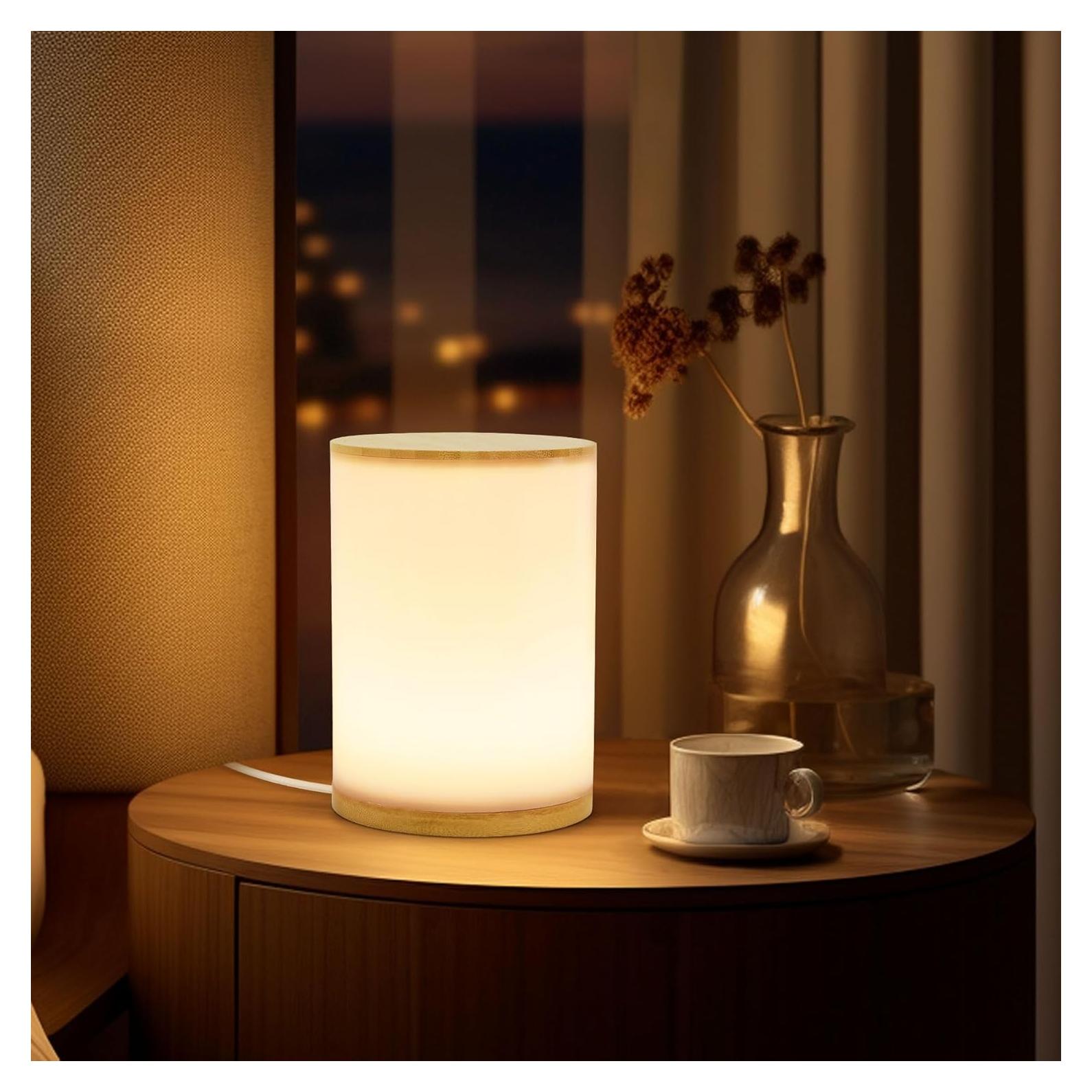 Lámpara de Mesa UCHENTON de Bambú Mini 400 Lúmenes 2700K