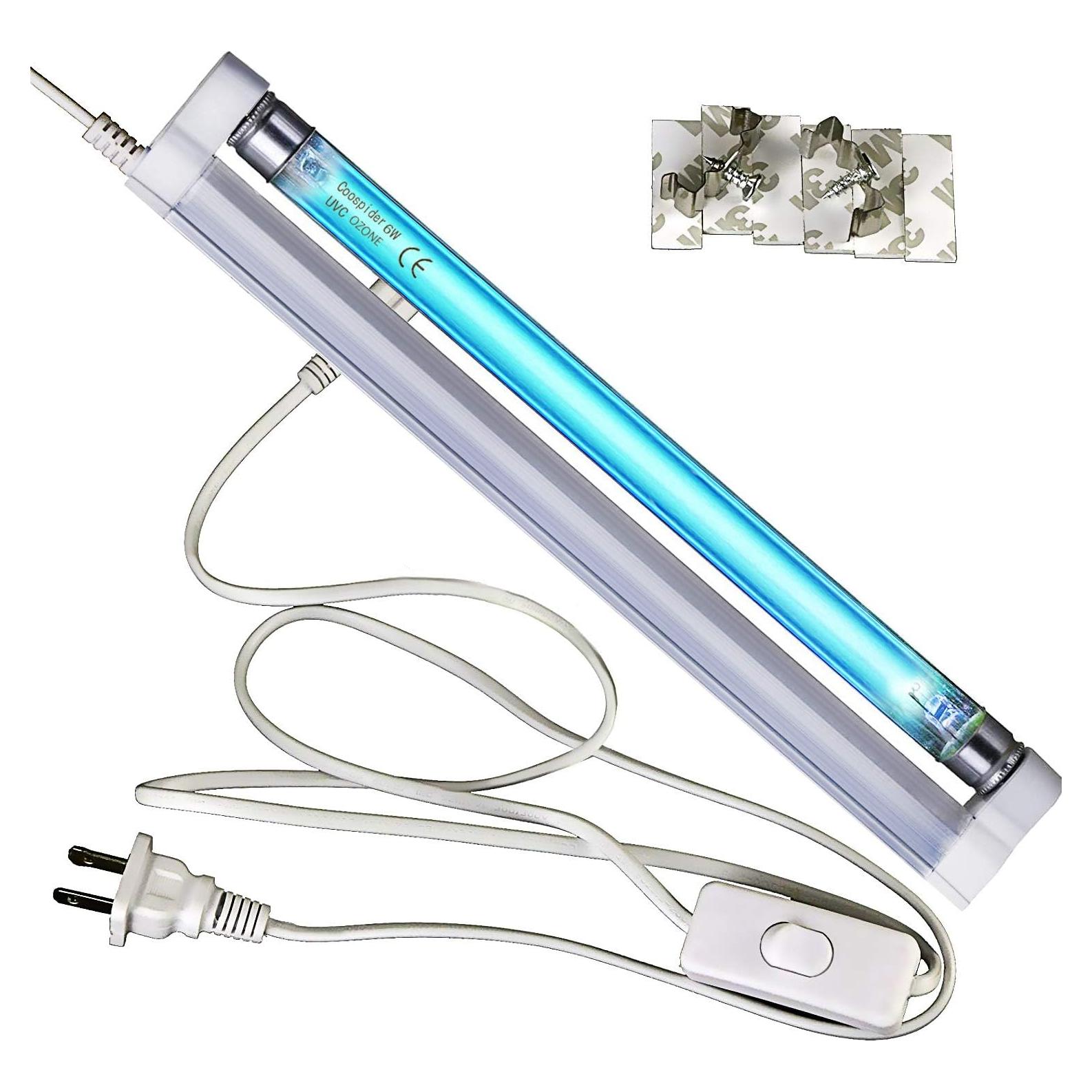 Lámpara COOSPIDER UV-C 185nm 6W con enchufe de 1.5m