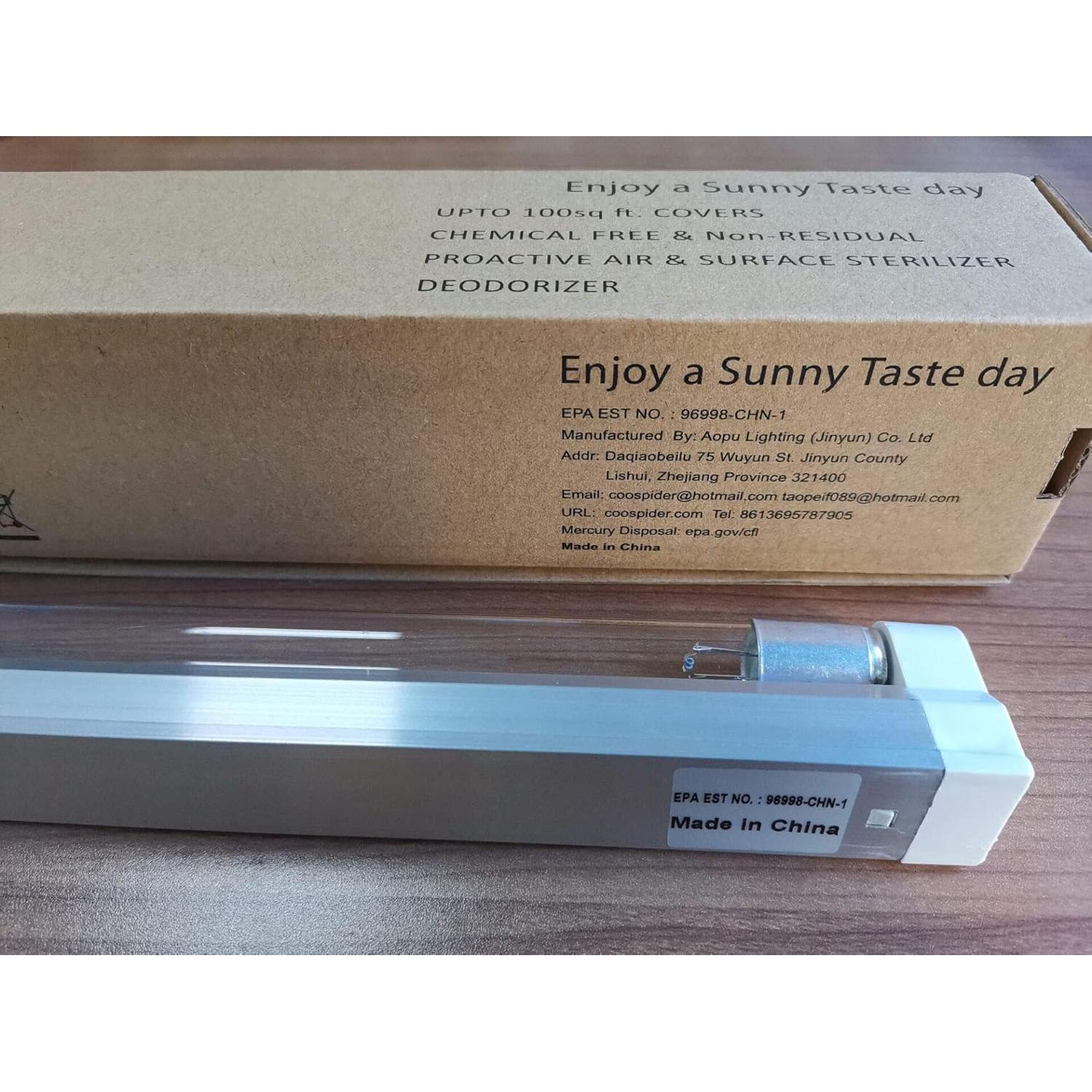 Lámpara COOSPIDER UV-C 185nm 6W con enchufe de 1.5m