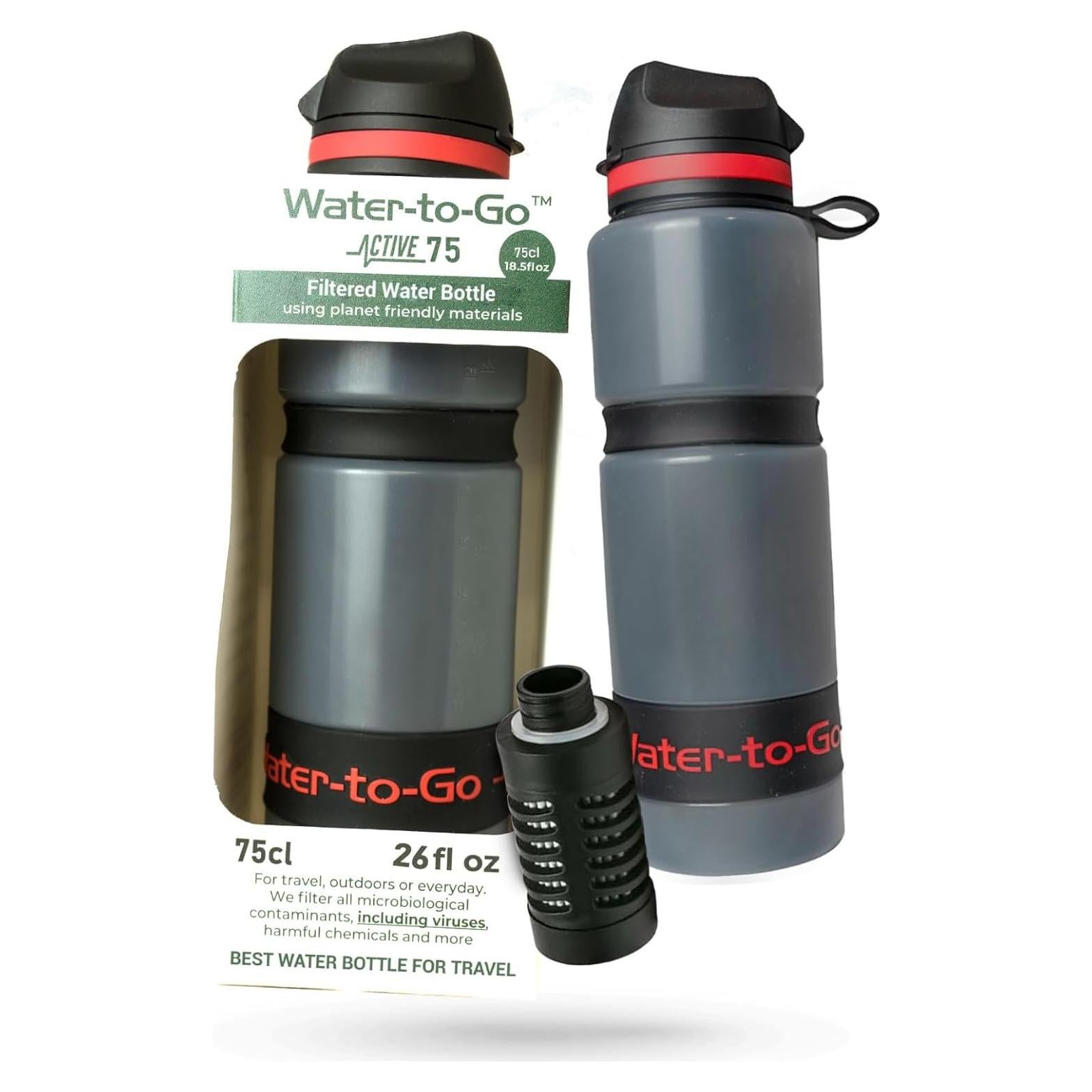 Botella Purificadora WATER TO GO Active75 750ml Bioplástico