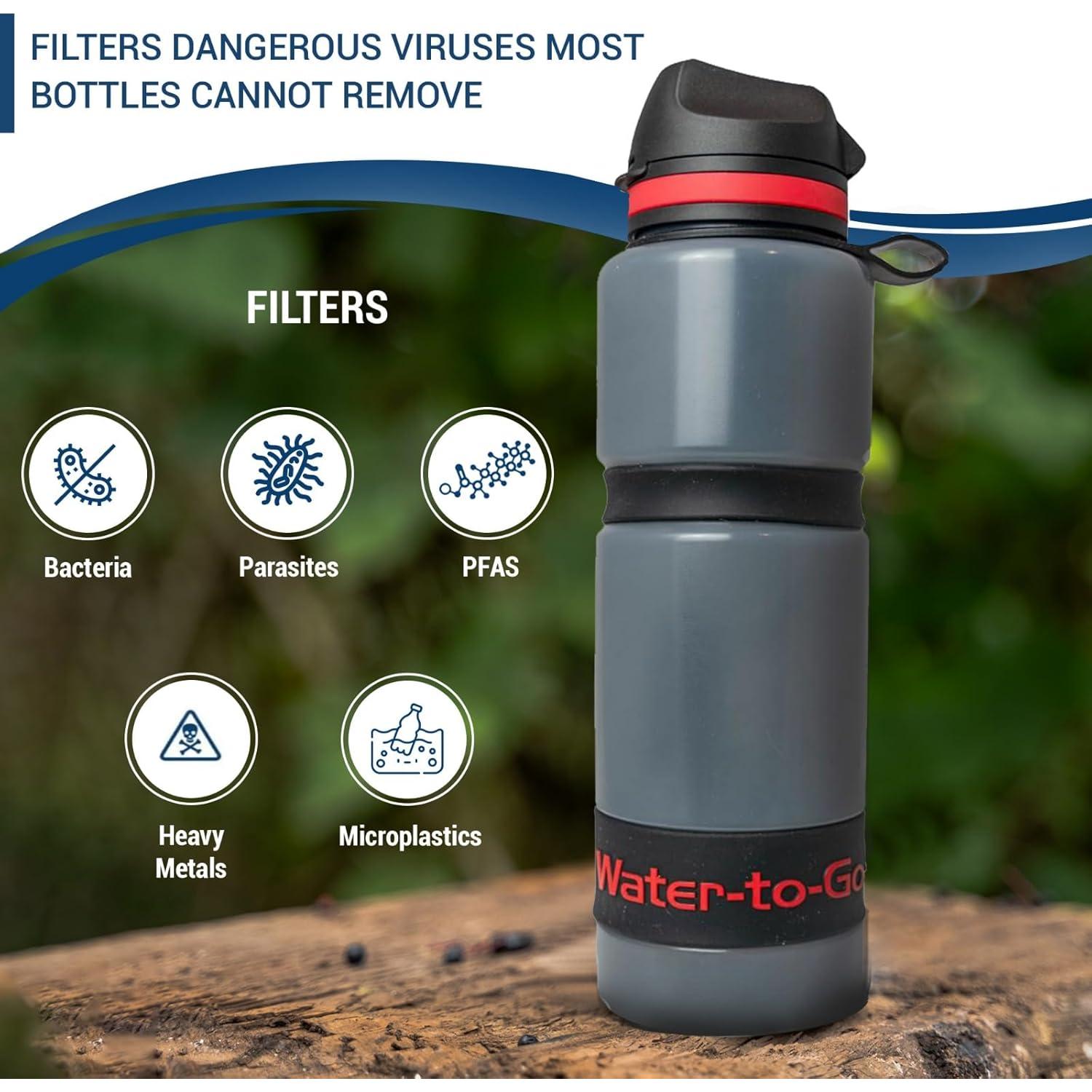 Botella Purificadora WATER TO GO Active75 750ml Bioplástico