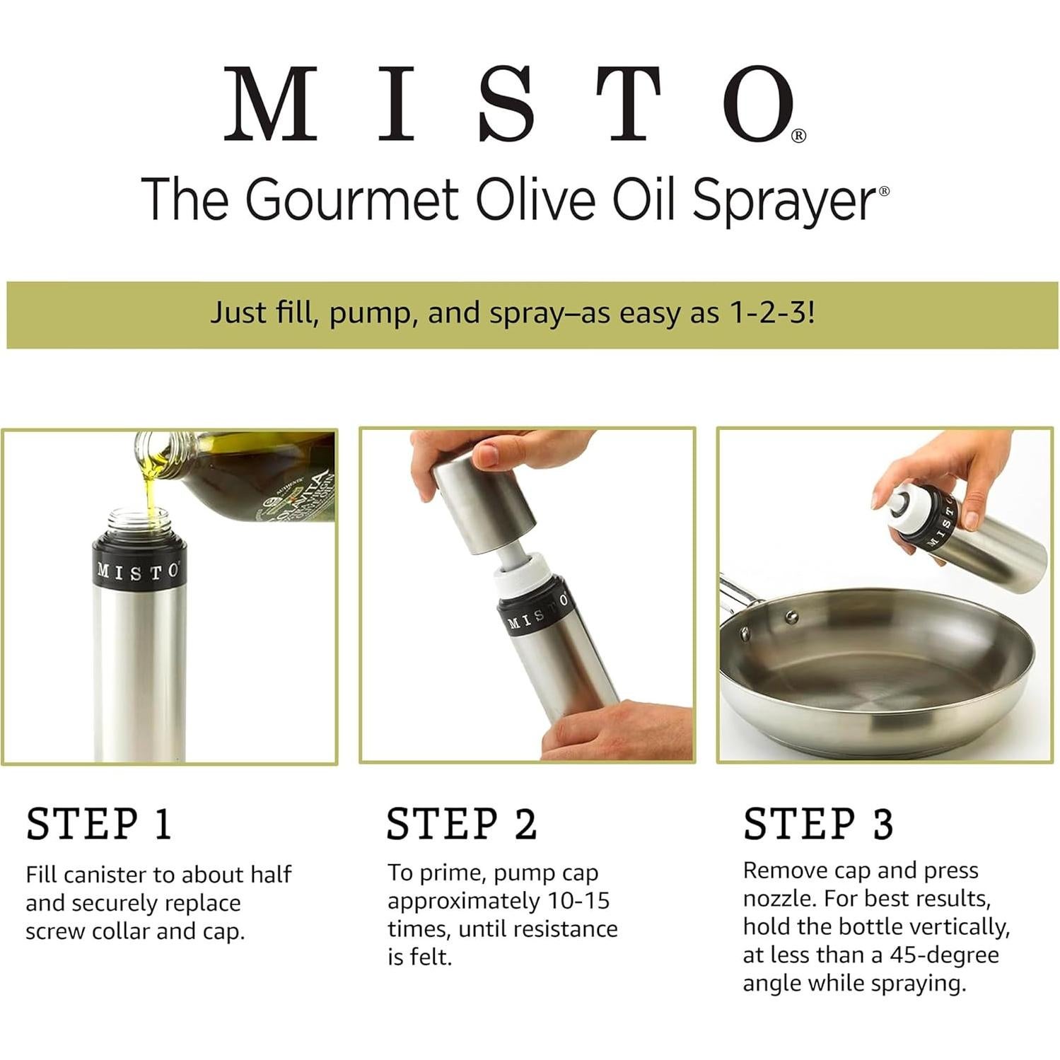 Juego de 2 Pulverizadores de Aceite Misto 95ml Aluminio