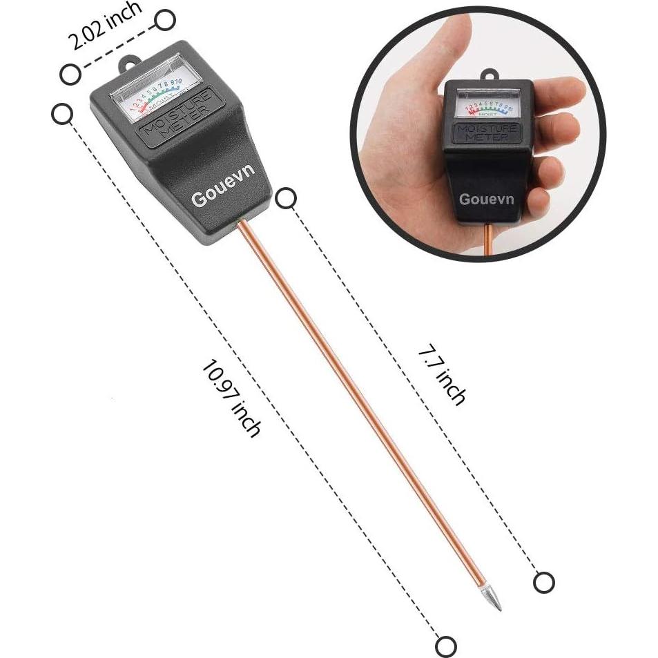 Medidor de Humedad del Suelo Gouevn para Plantas - Negro