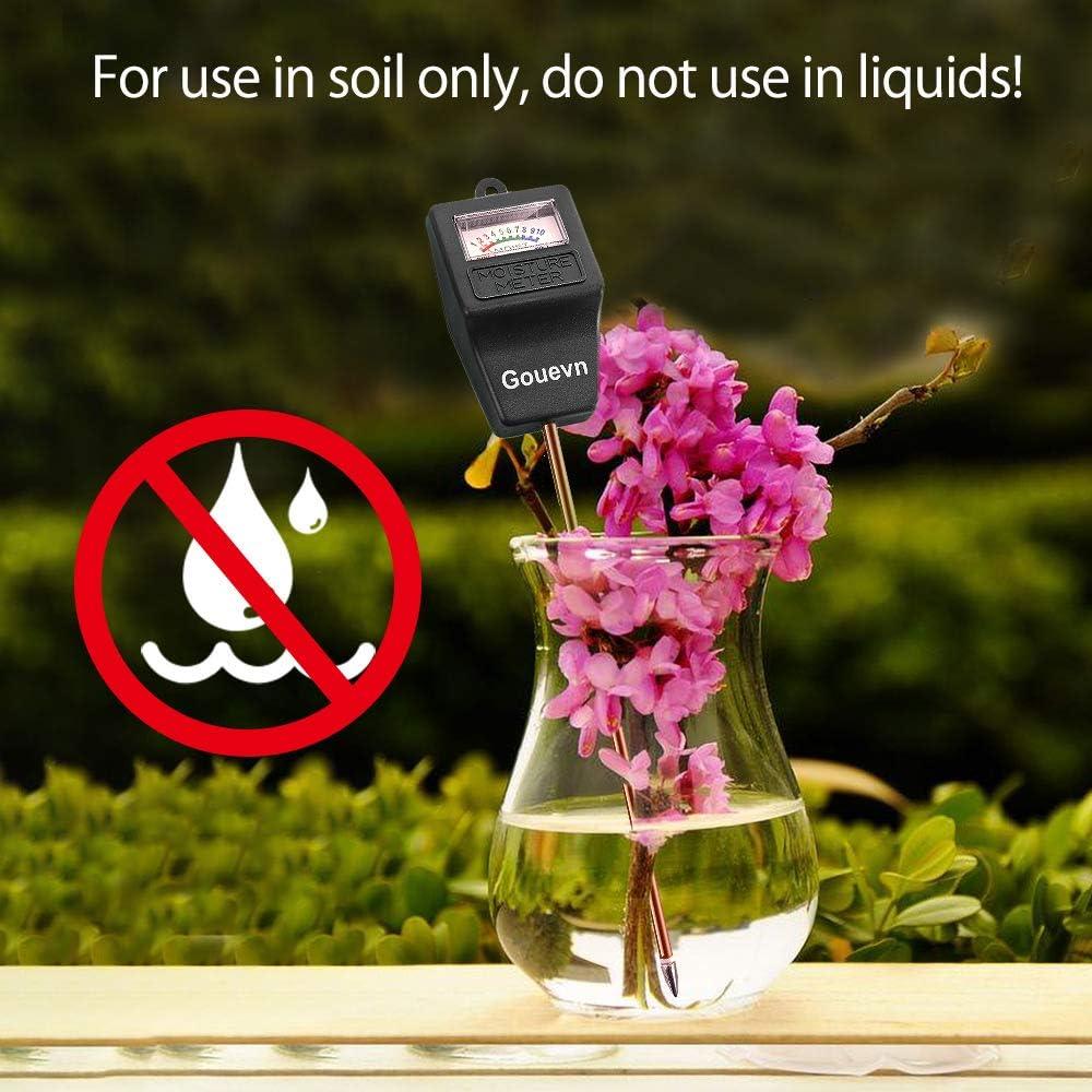 Medidor de Humedad del Suelo Gouevn para Plantas - Negro