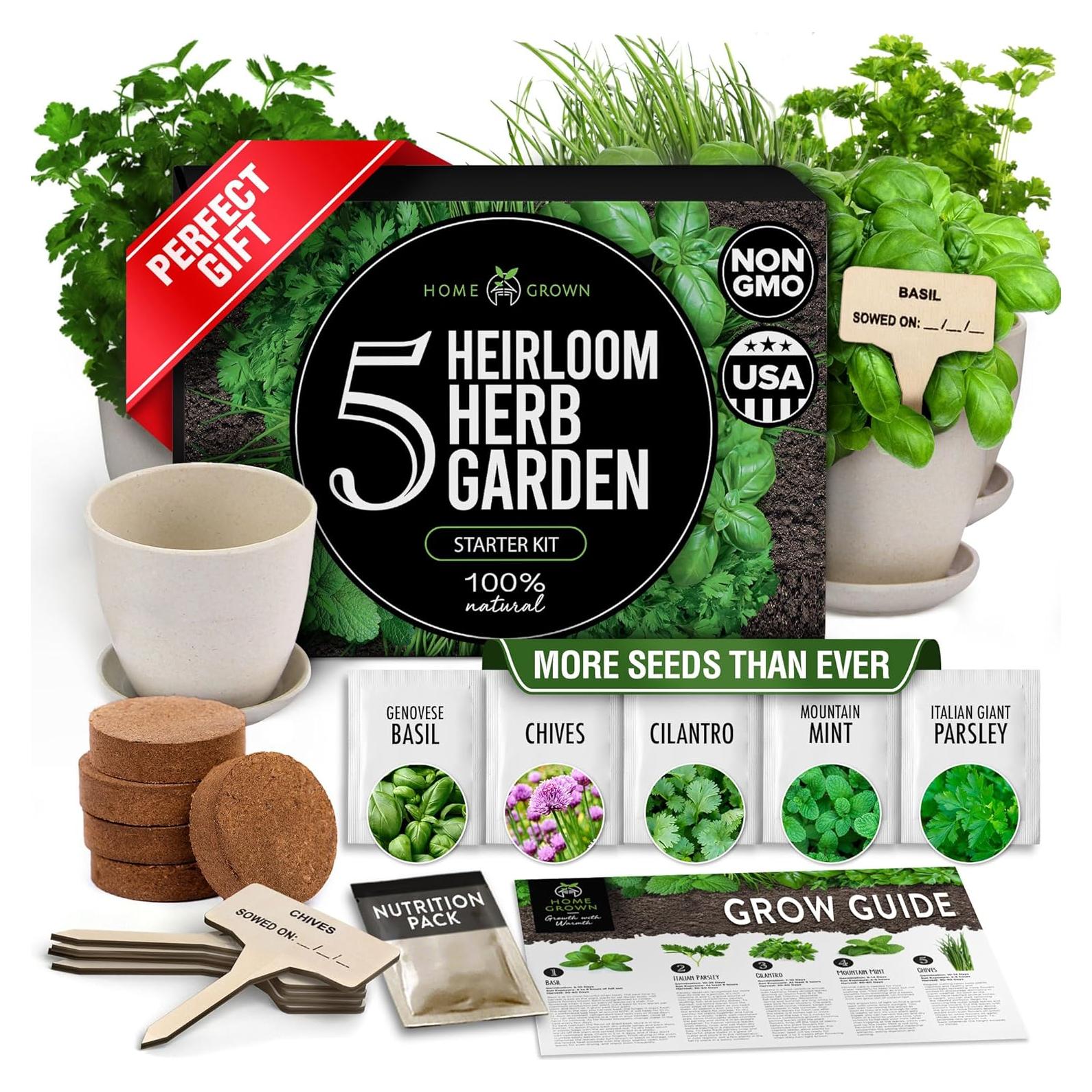 Kit de Jardín de Hierbas - HOME GROWN - 5 Especies