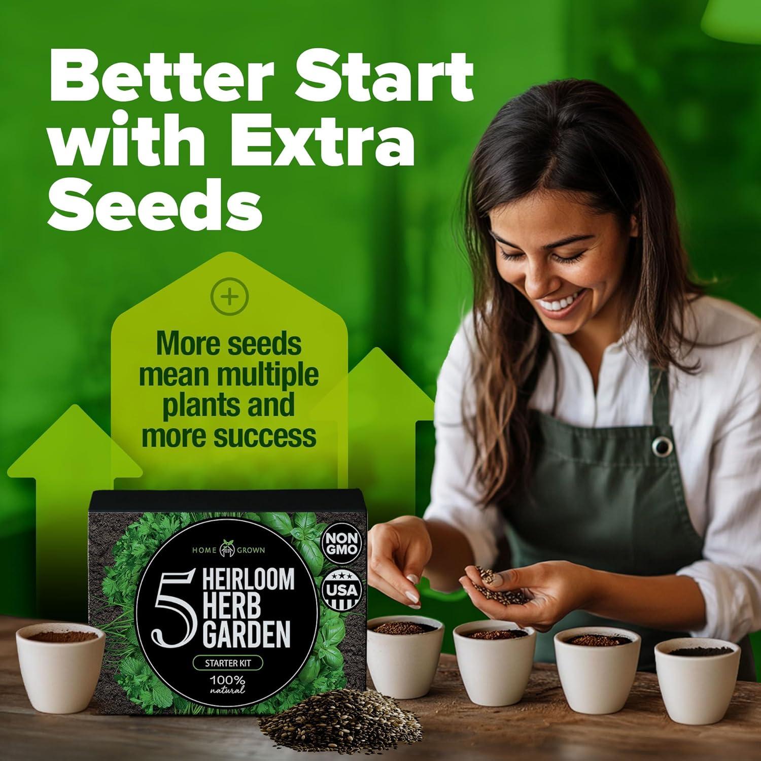 Kit de Jardín de Hierbas - HOME GROWN - 5 Especies