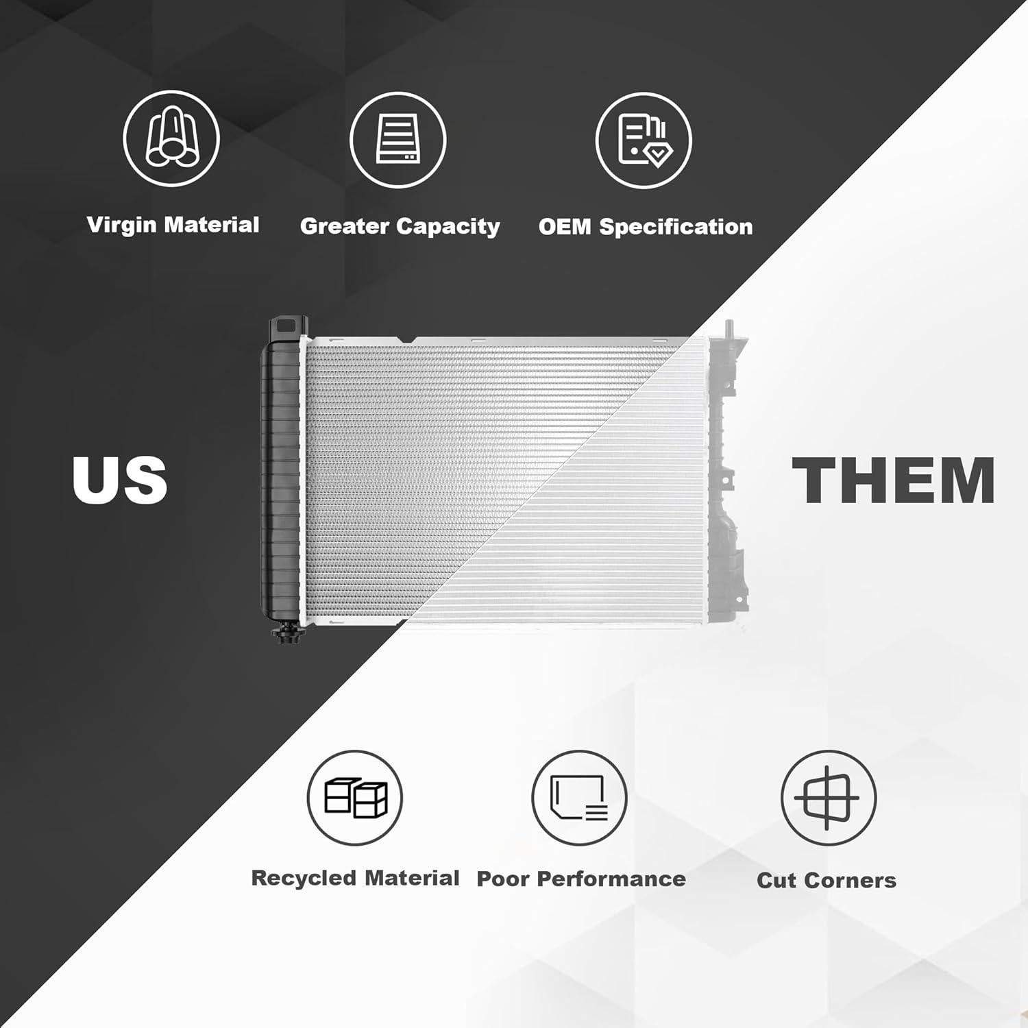 Radiador Klimoto para Toyota Camry 1992-1996 2.2L L4