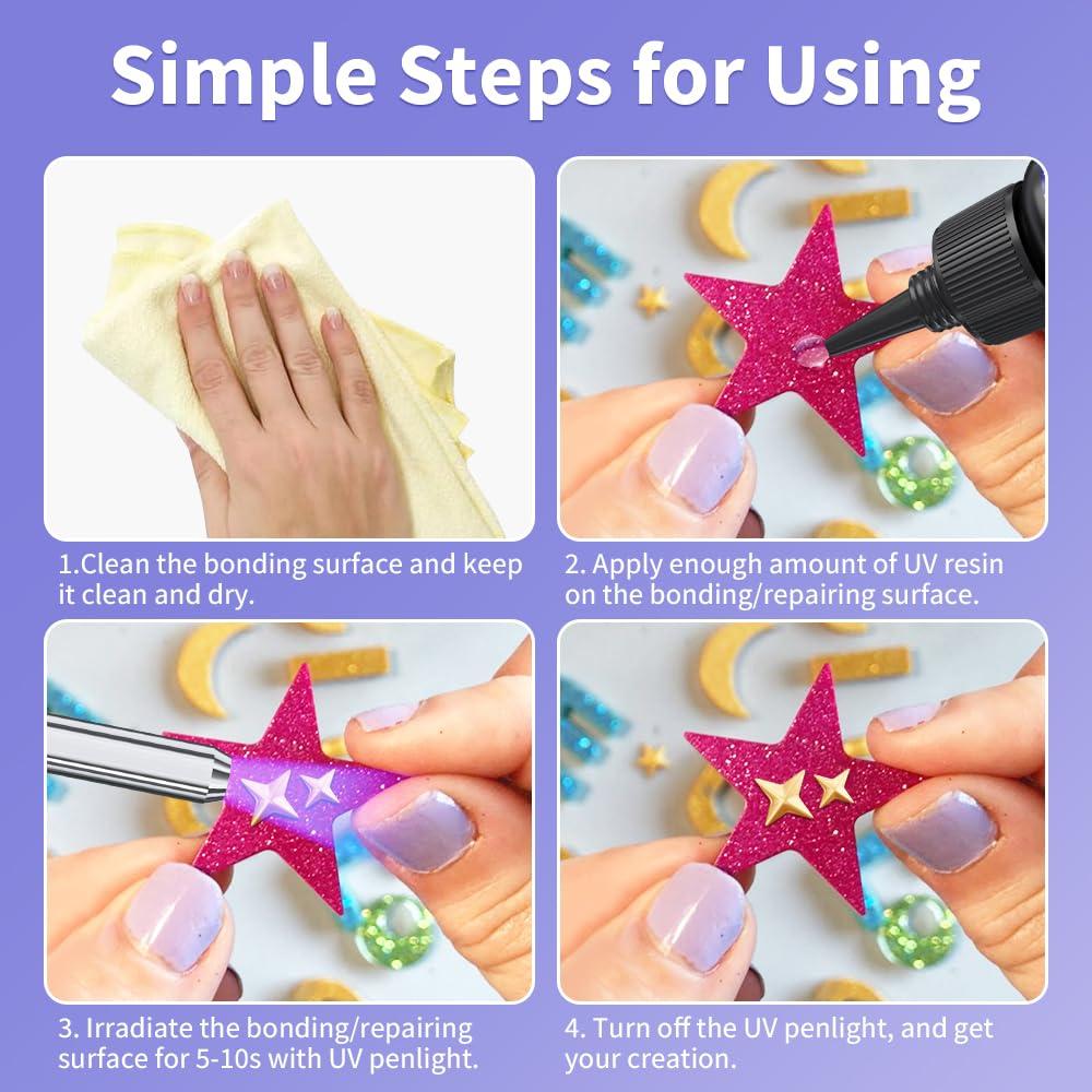 Kit de Resina UV Honcaring 30g con Luz para Reparación