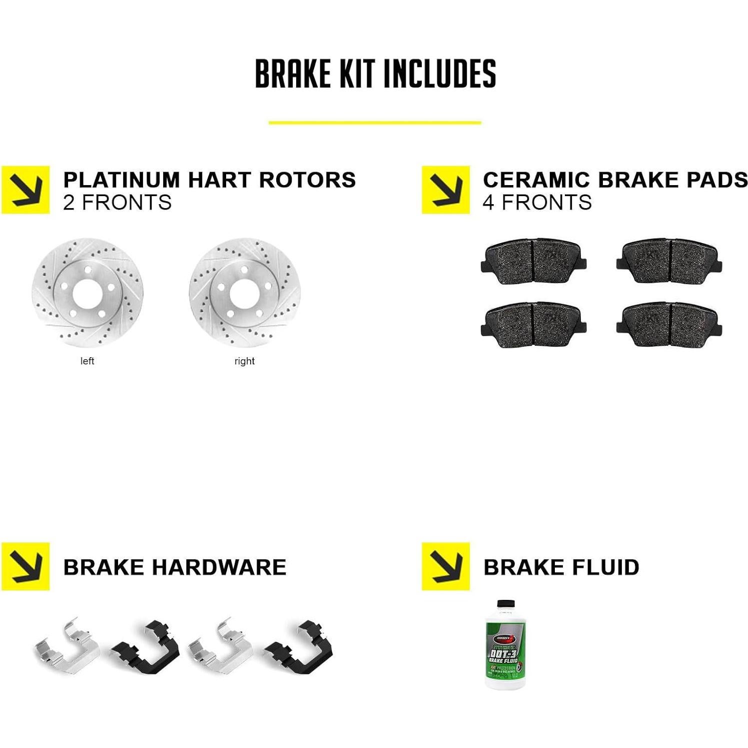 Kit de Frenos Delanteros Hart Brakes Cerámicos para Toyota Corolla