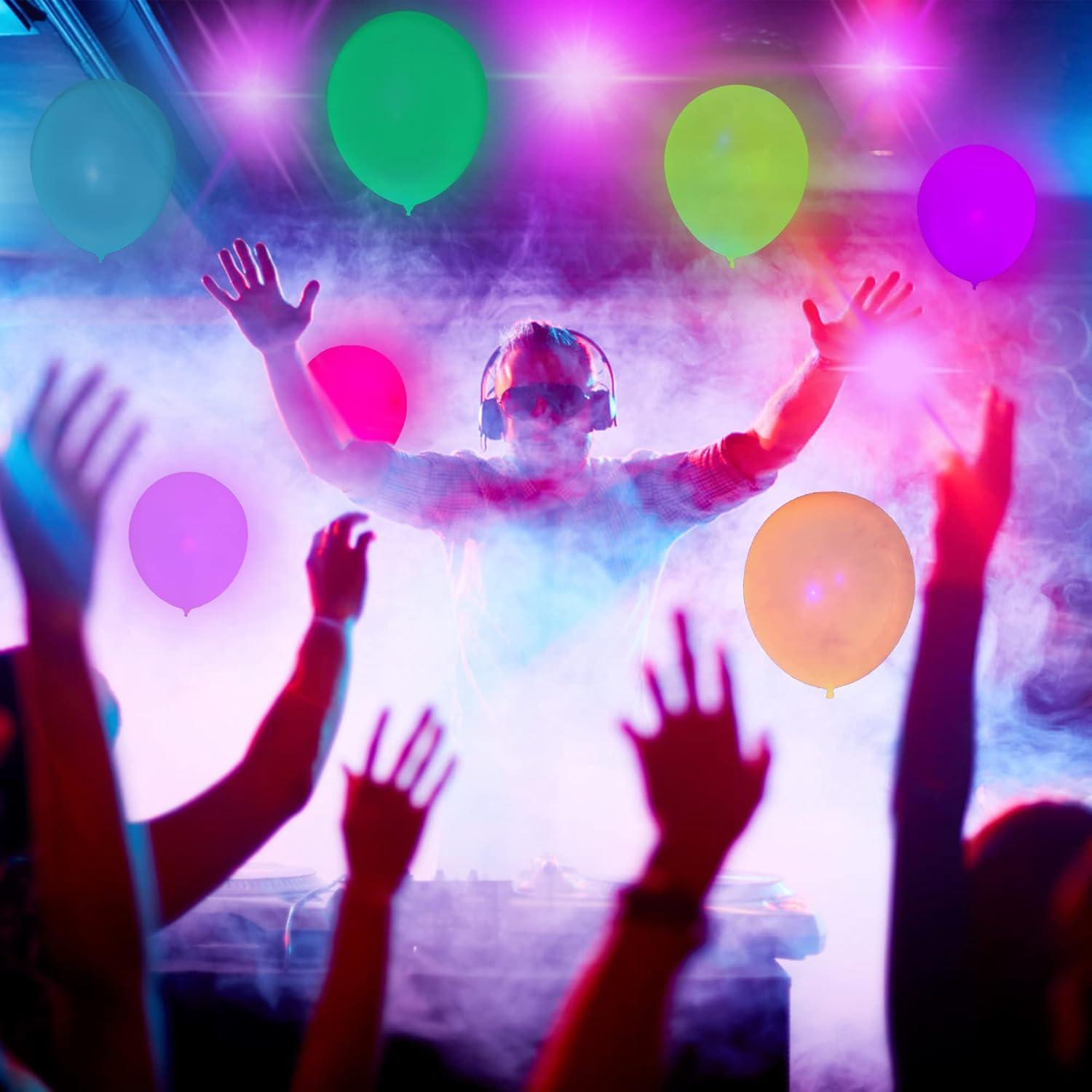 100 Globos Neón Brillantes GYIPFIPA para Fiestas UV 30.48 cm