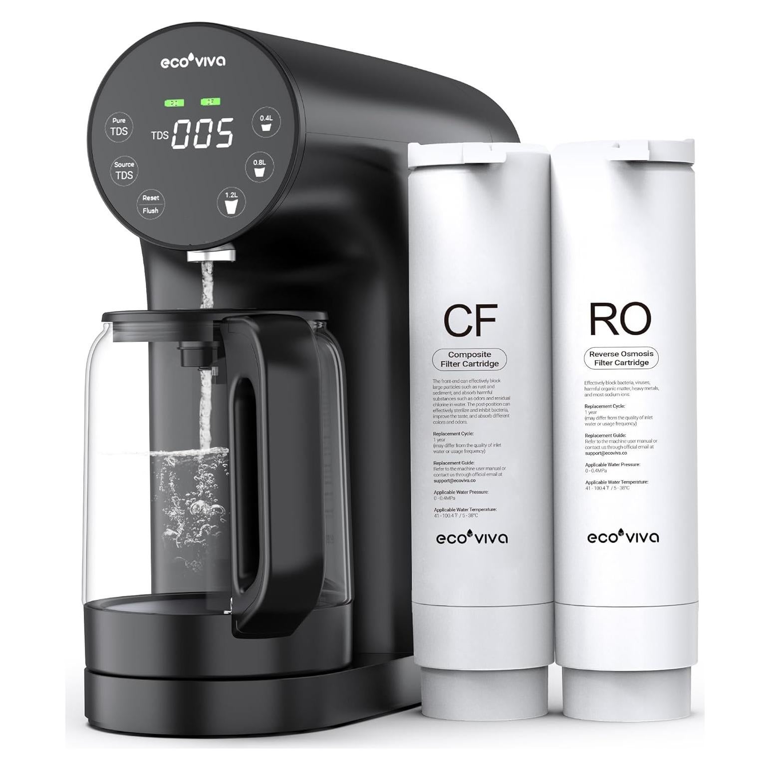 Purificador de Agua Ecoviva WP-RO-200G 5 Etapas Sin Instalación