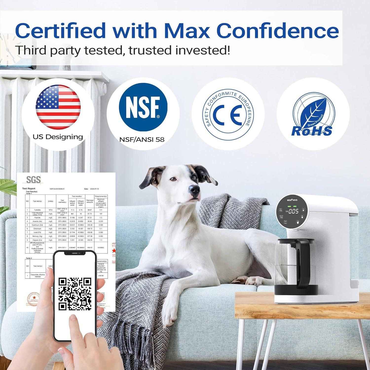 Purificador de Agua Ecoviva WP-RO-200G 5 Etapas Sin Instalación