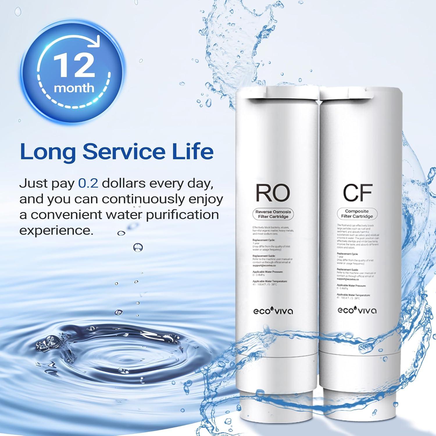 Purificador de Agua Ecoviva WP-RO-200G 5 Etapas Sin Instalación