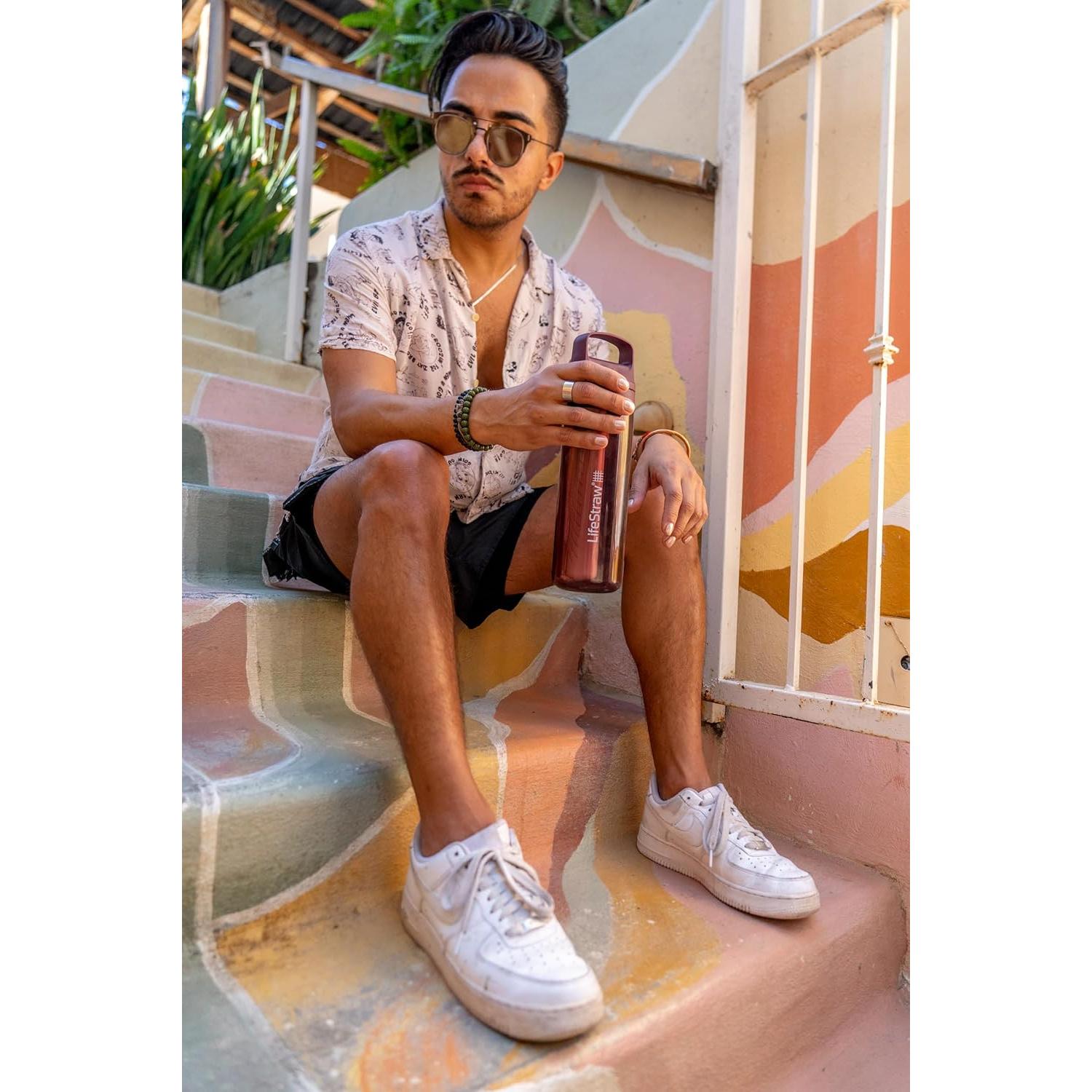 Botella LifeStraw Go Series 22 oz Filtro Agua 2-Pack Azul