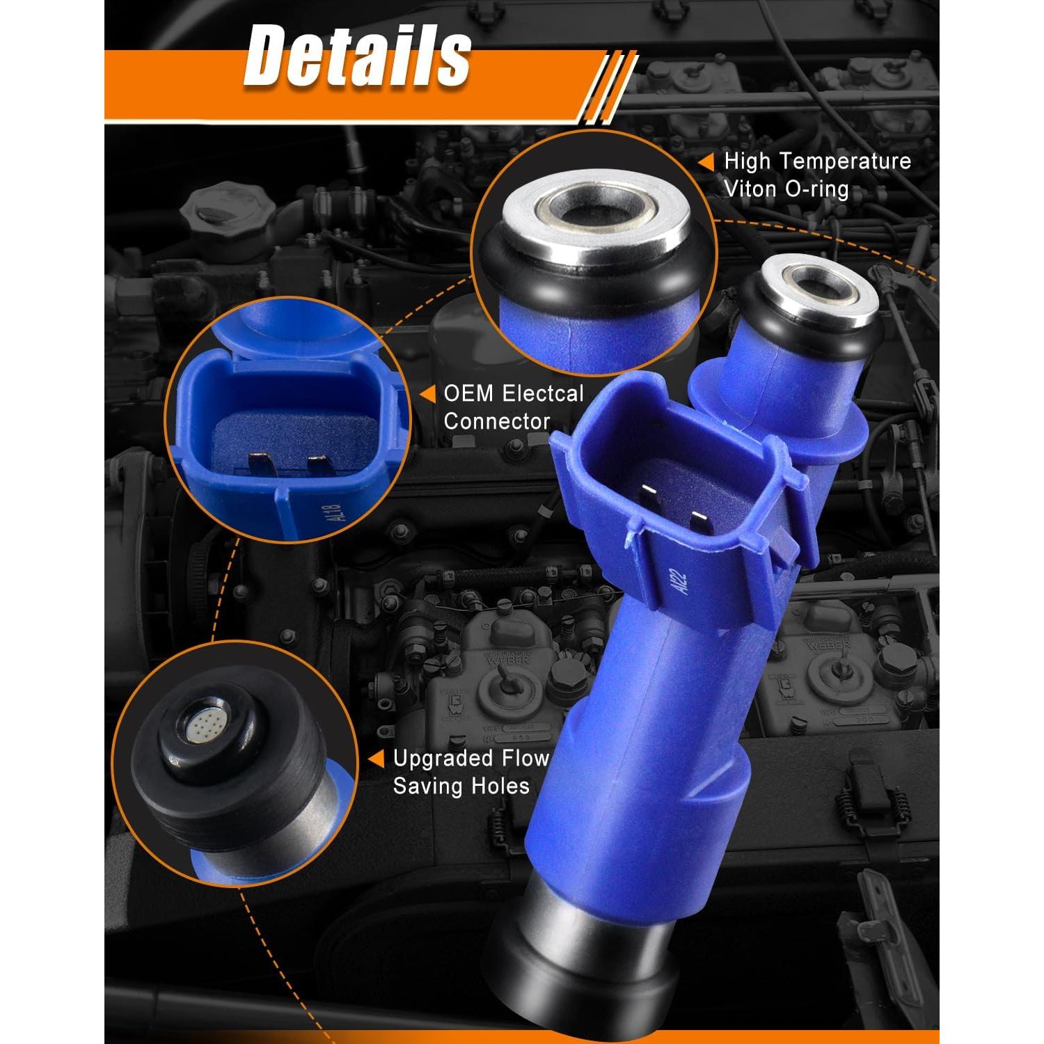 Inyectores de Combustible ABENLY 23250-0D050 Juego de 4