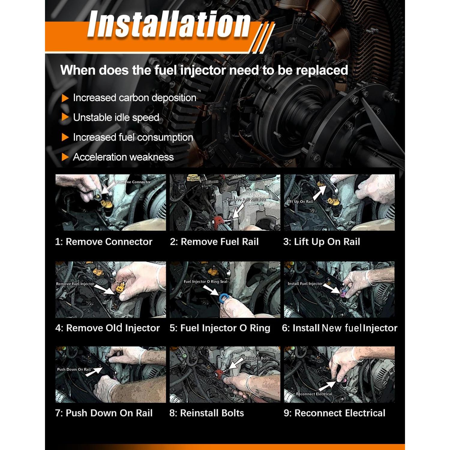 Inyectores de Combustible ABENLY 23250-0D050 Juego de 4