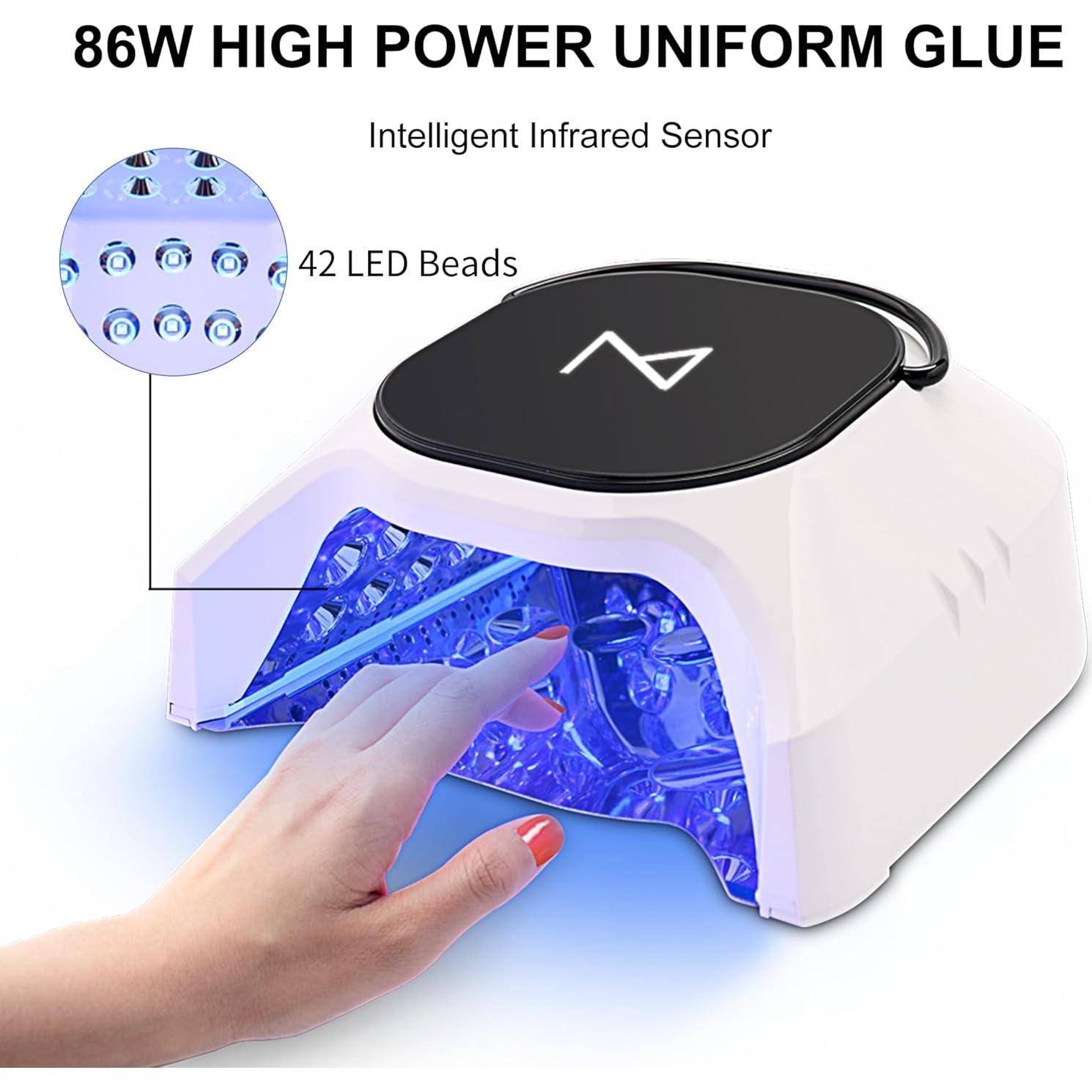 Lámpara de Uñas M GlowPro 86W Inalámbrica UV LED Púrpura