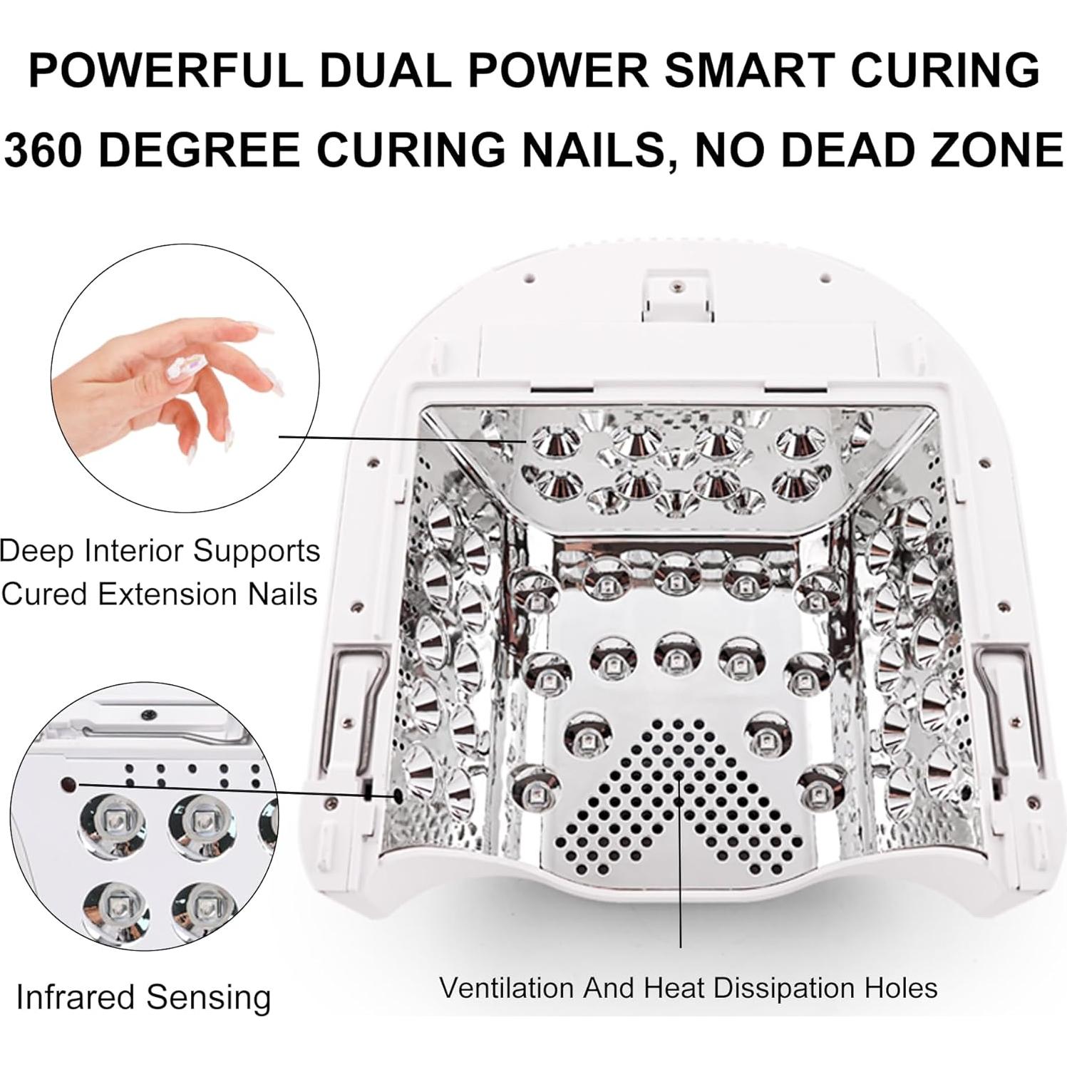 Lámpara de Uñas M GlowPro 86W Inalámbrica UV LED Púrpura