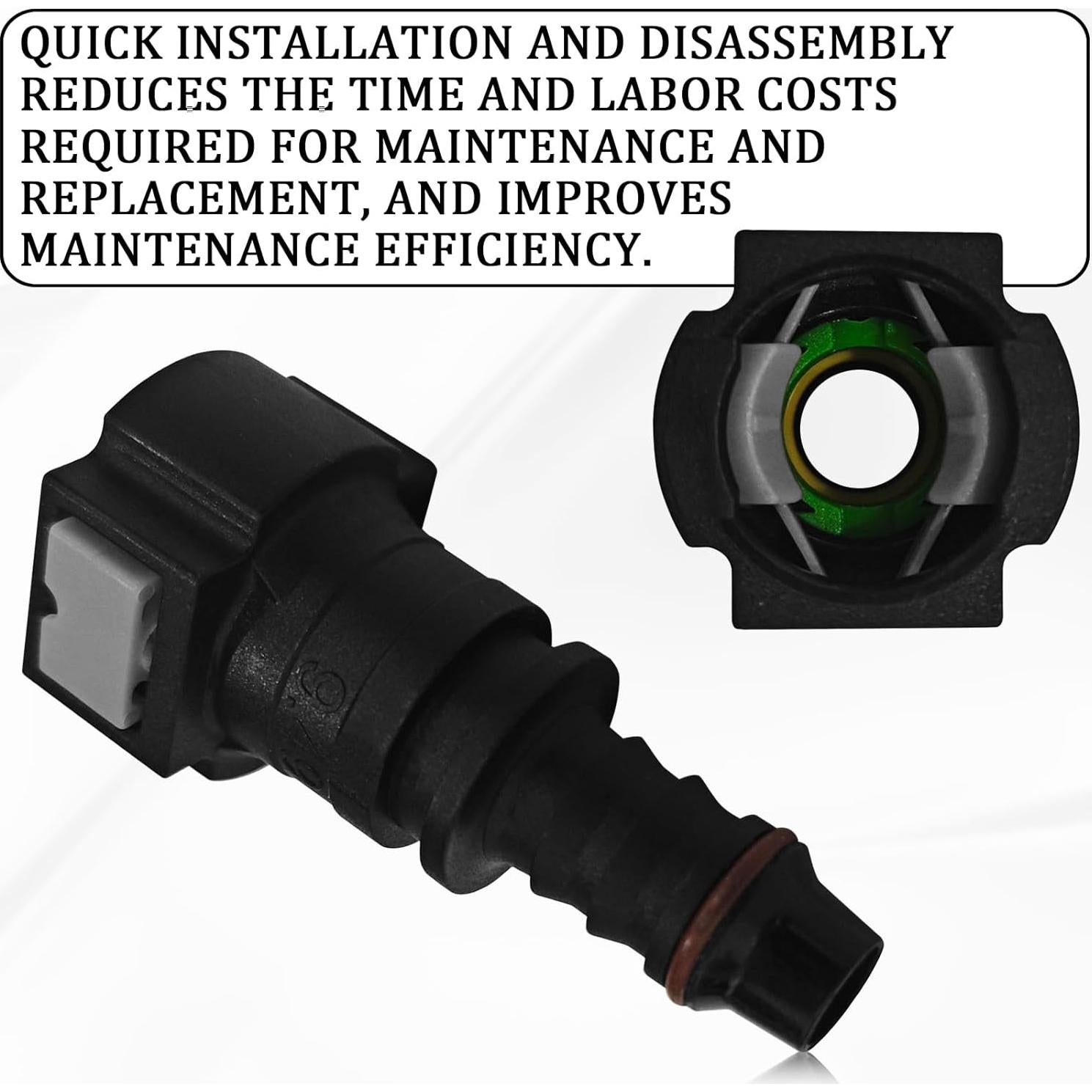 Conector Rápido de Combustible Msyuusr 9.49mm Nylon 2 Pcs