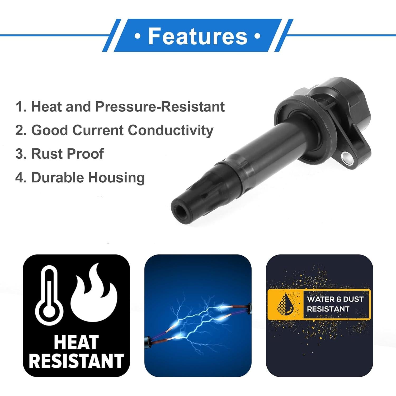 Bobina de Encendido VekAuto para Toyota Yaris 2005-2022 - 4 Pcs