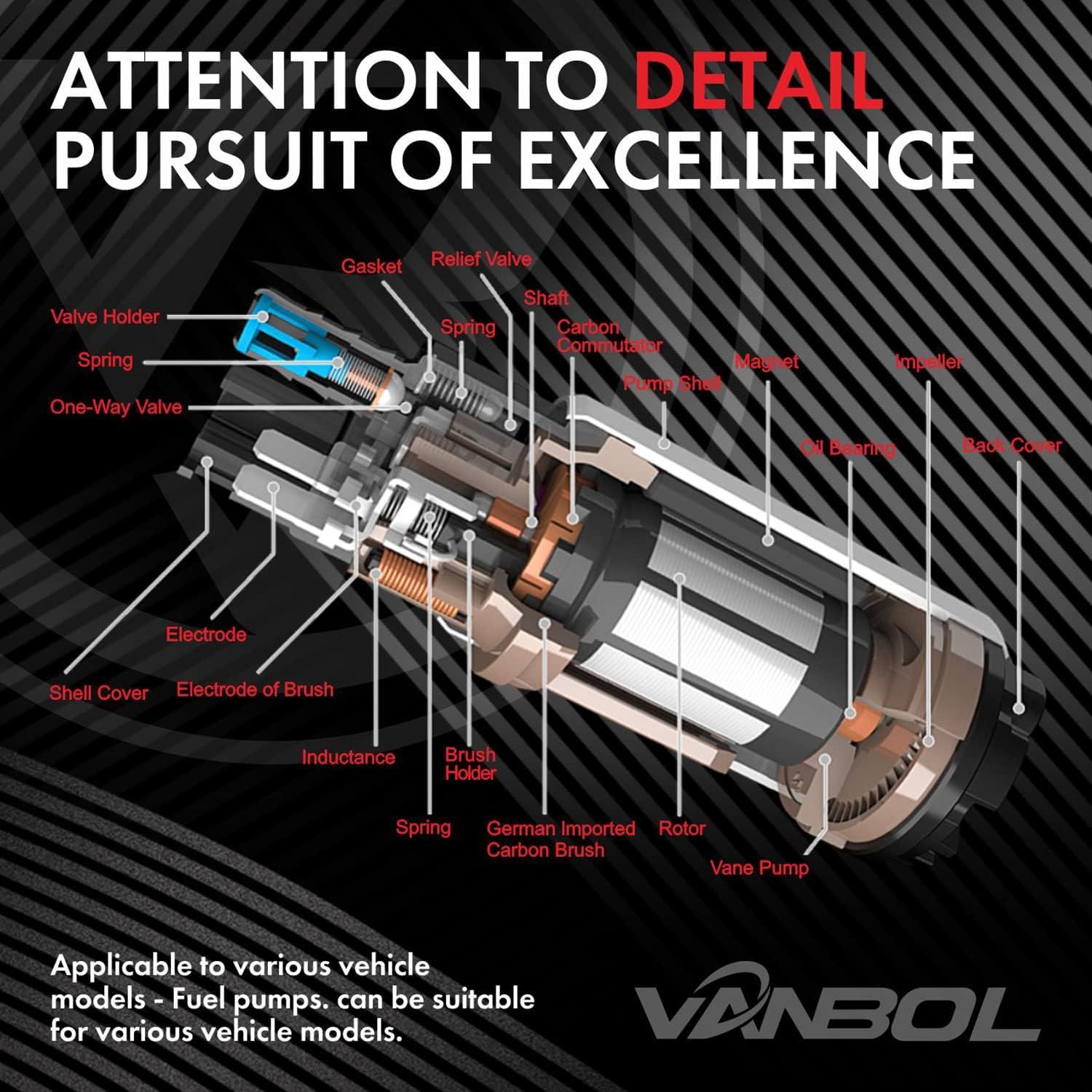 Bomba de combustible eléctrica VANBOL 12V universal 385g